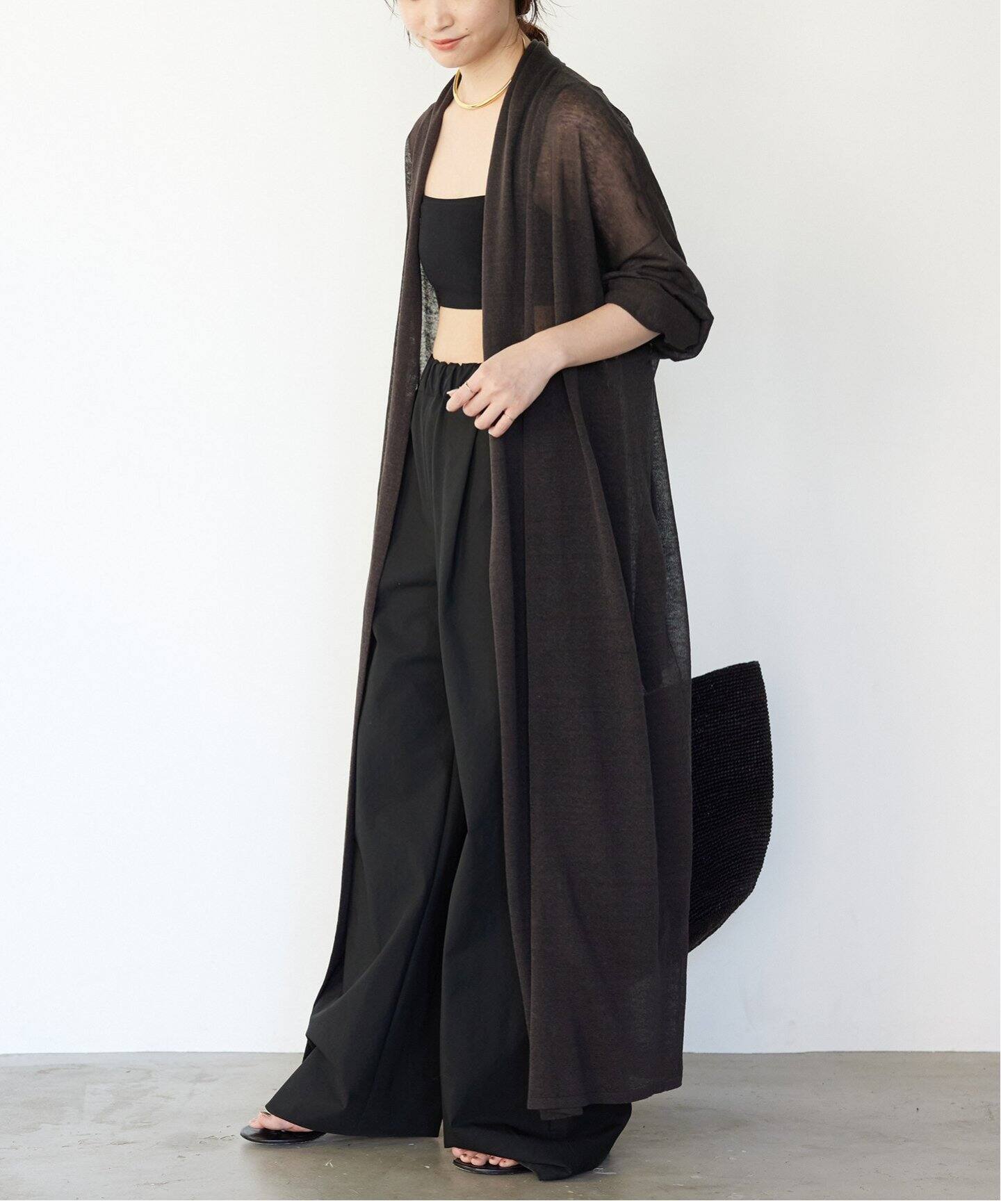 Leeway Sheer ロングカーディガン（カーディガン）｜Deuxieme Classe  