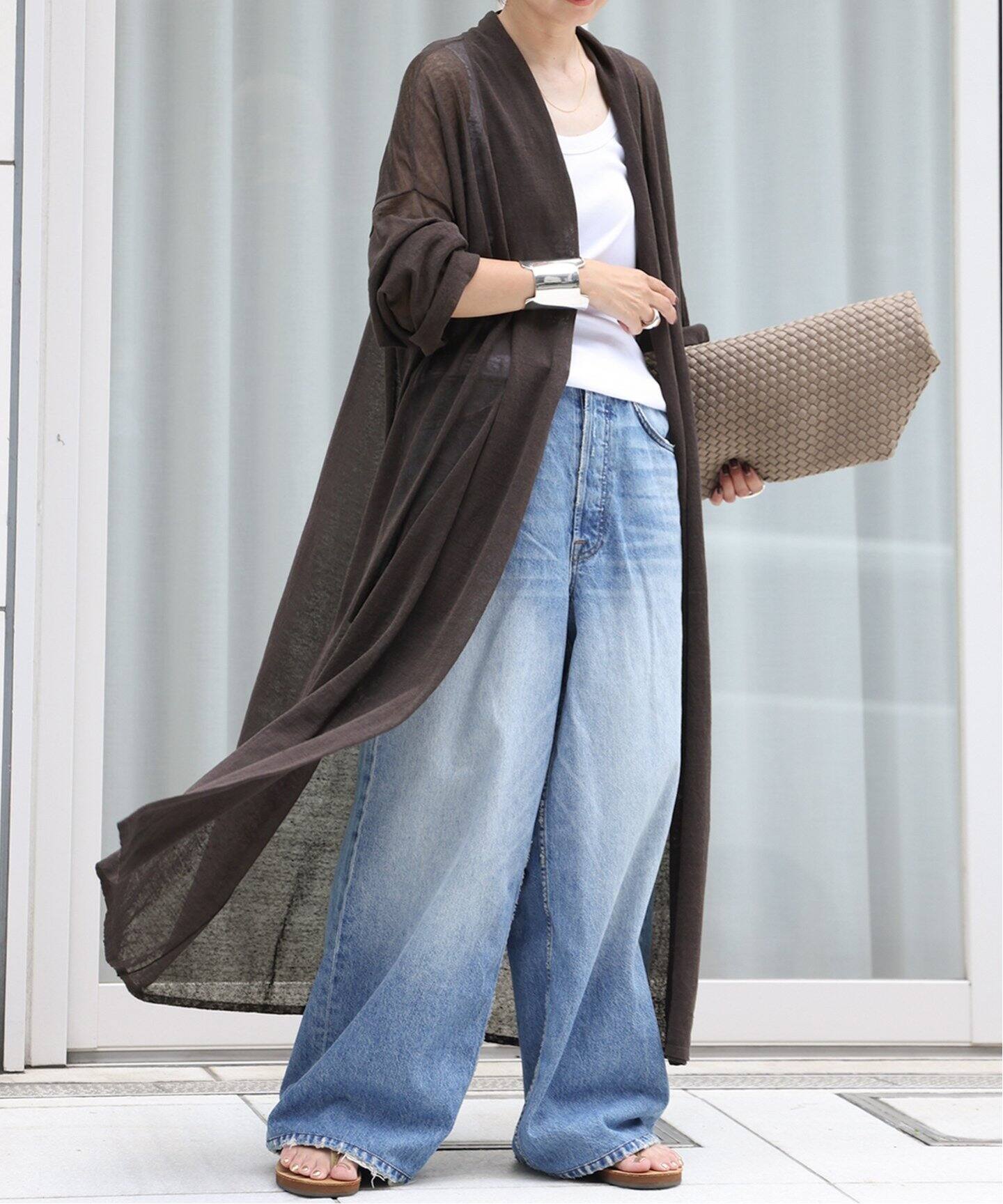 Leeway Sheer ロングカーディガン（カーディガン）｜Deuxieme Classe  