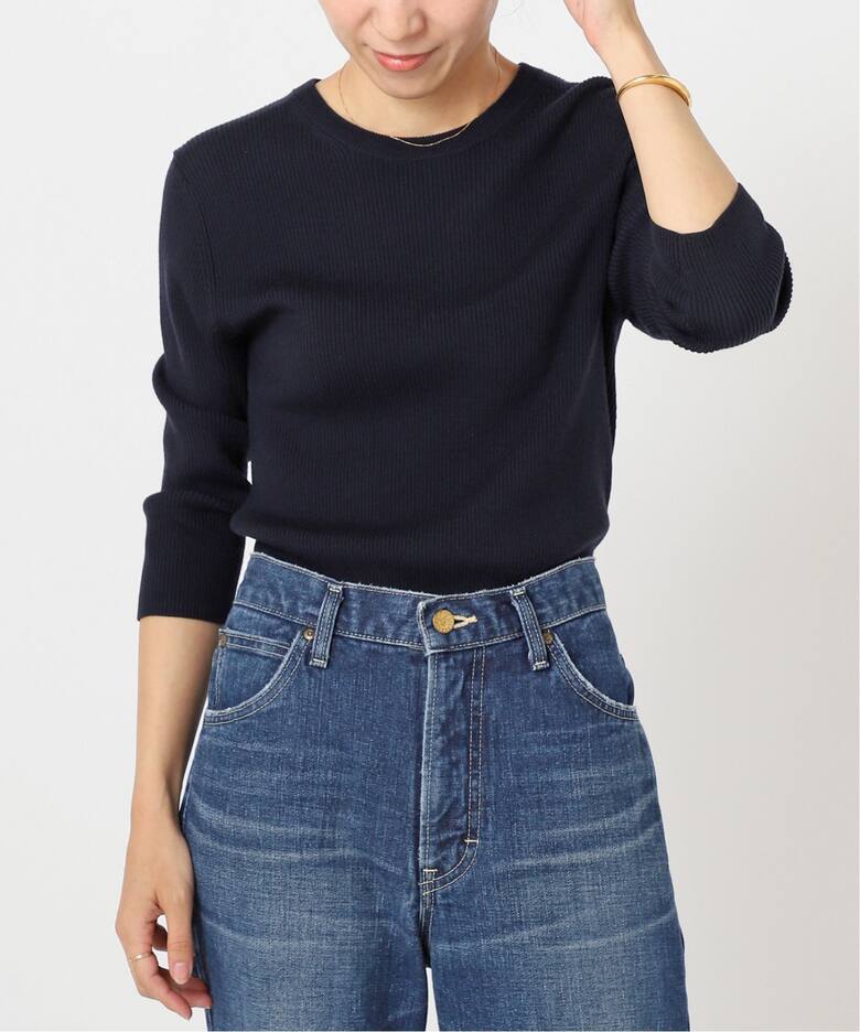 MUSE FF30 クルーネック プルオーバー ネイビー Muse de Deuxieme  