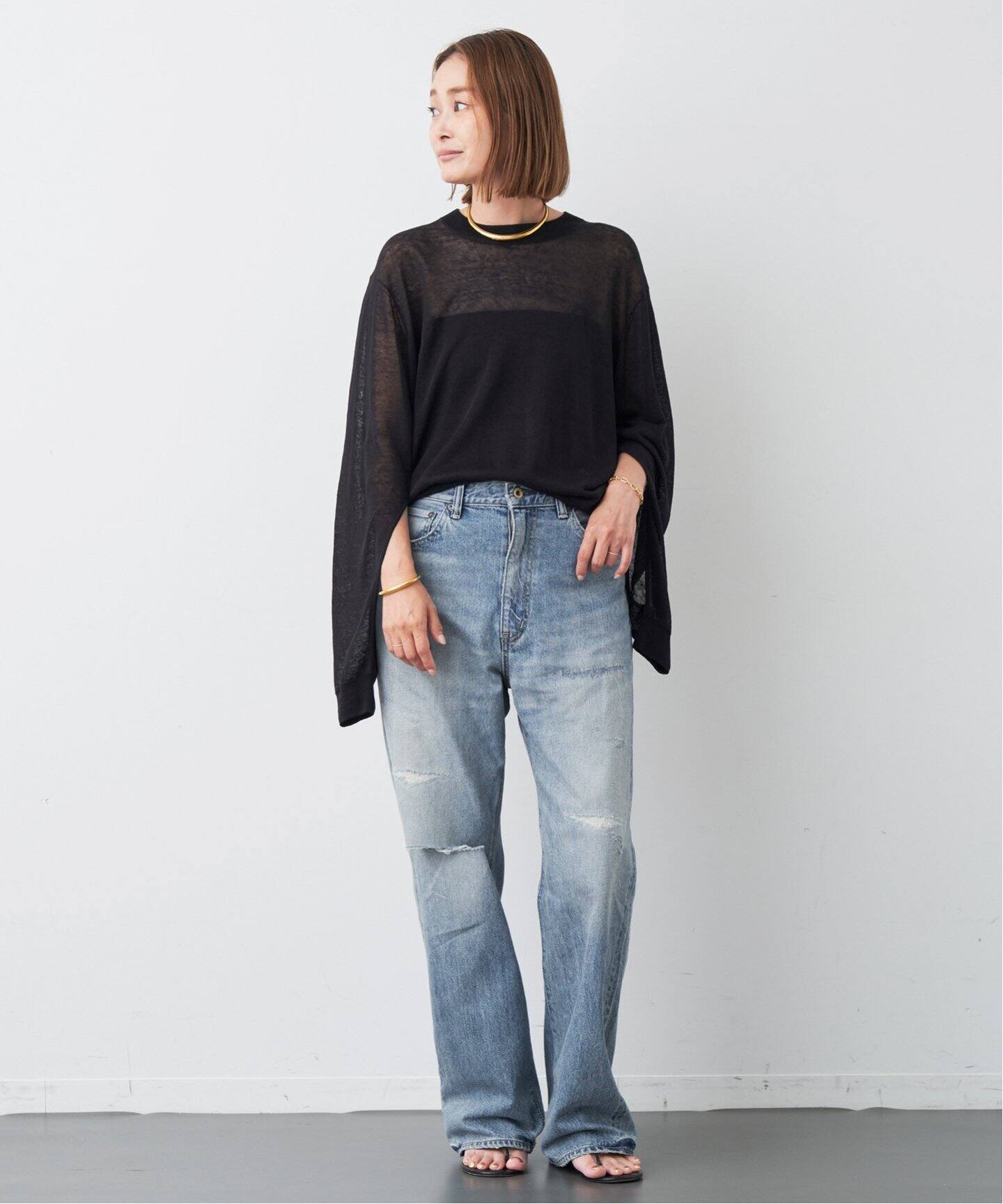 Sheer Slit Sleeve プルオーバー（ニット／セーター）｜Deuxieme 