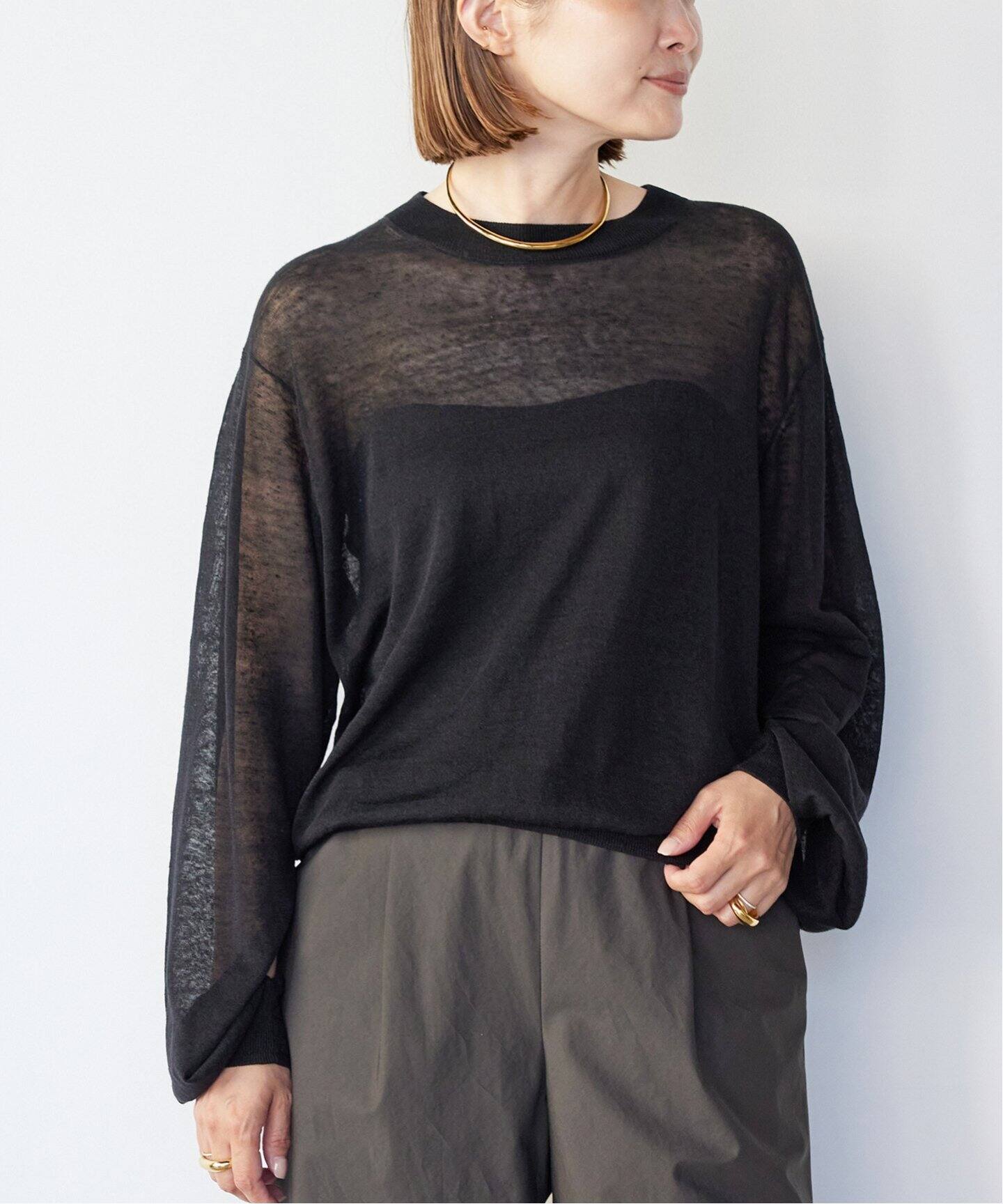 Sheer Slit Sleeve プルオーバー（ニット／セーター）｜Deuxieme 