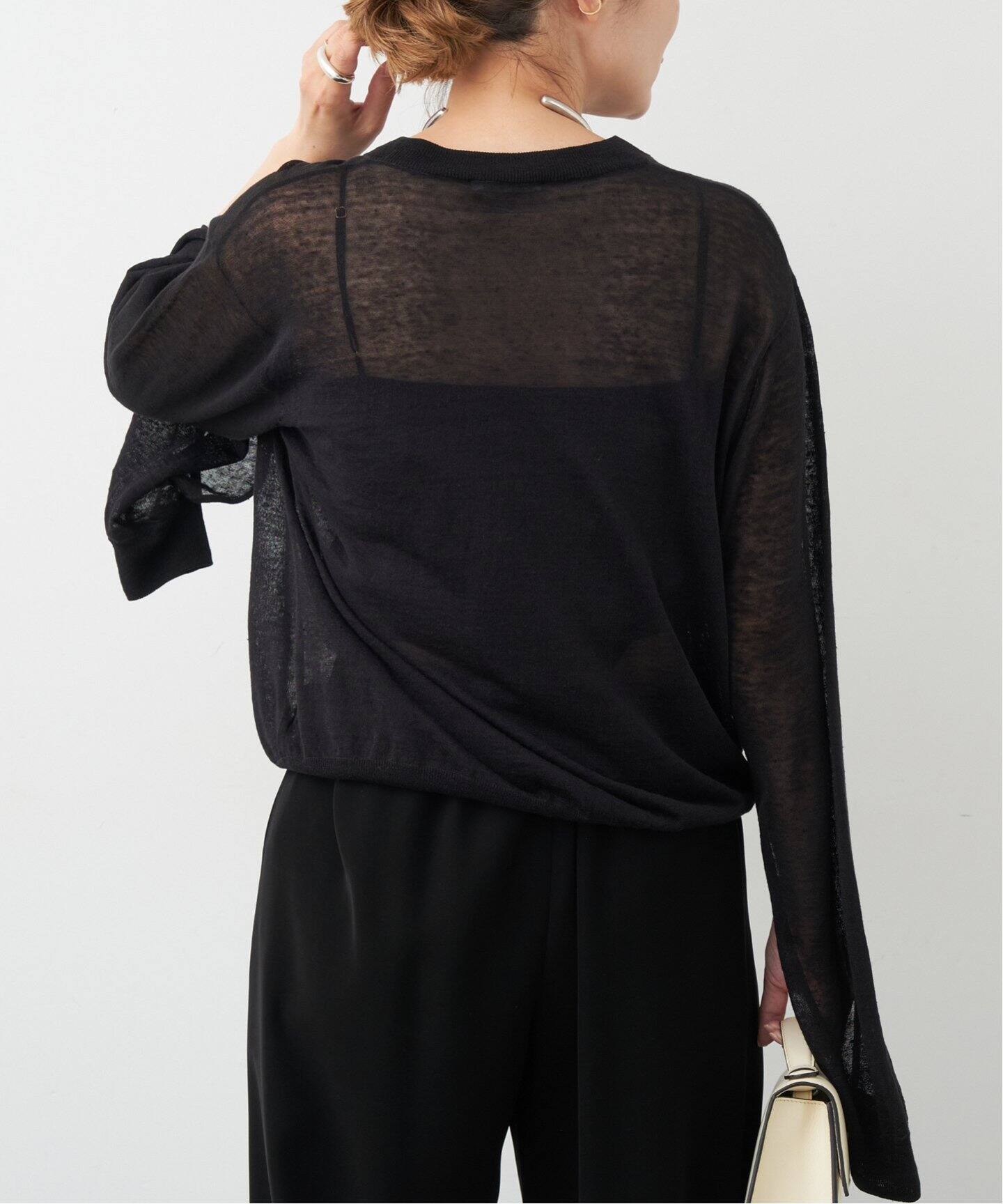 Sheer Slit Sleeve プルオーバー（ニット／セーター）｜Deuxieme 