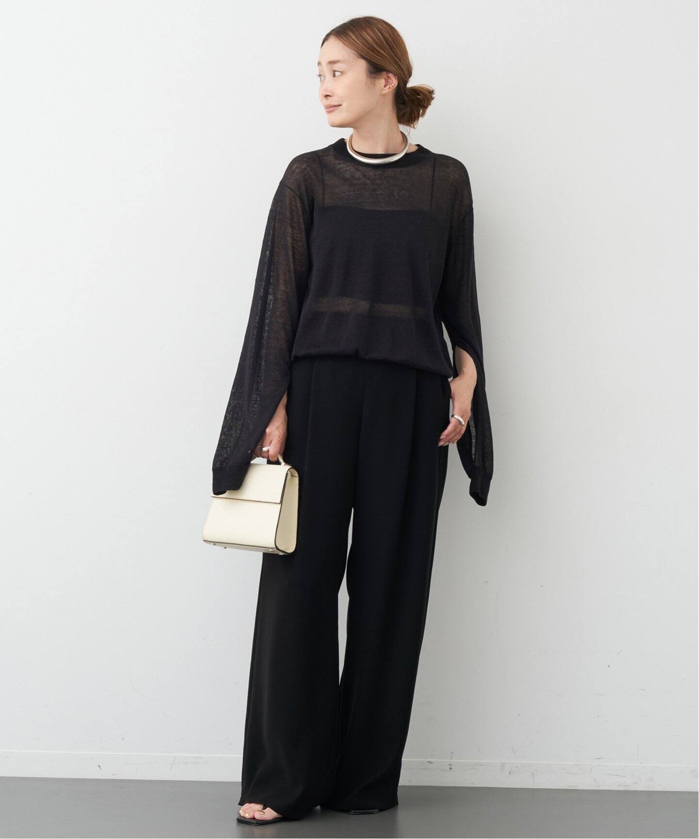 Sheer Slit Sleeve プルオーバー（ニット／セーター）｜Deuxieme 