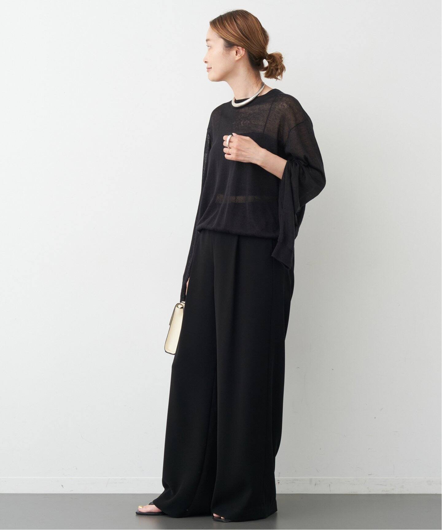 Sheer Slit Sleeve プルオーバー（ニット／セーター）｜Deuxieme 