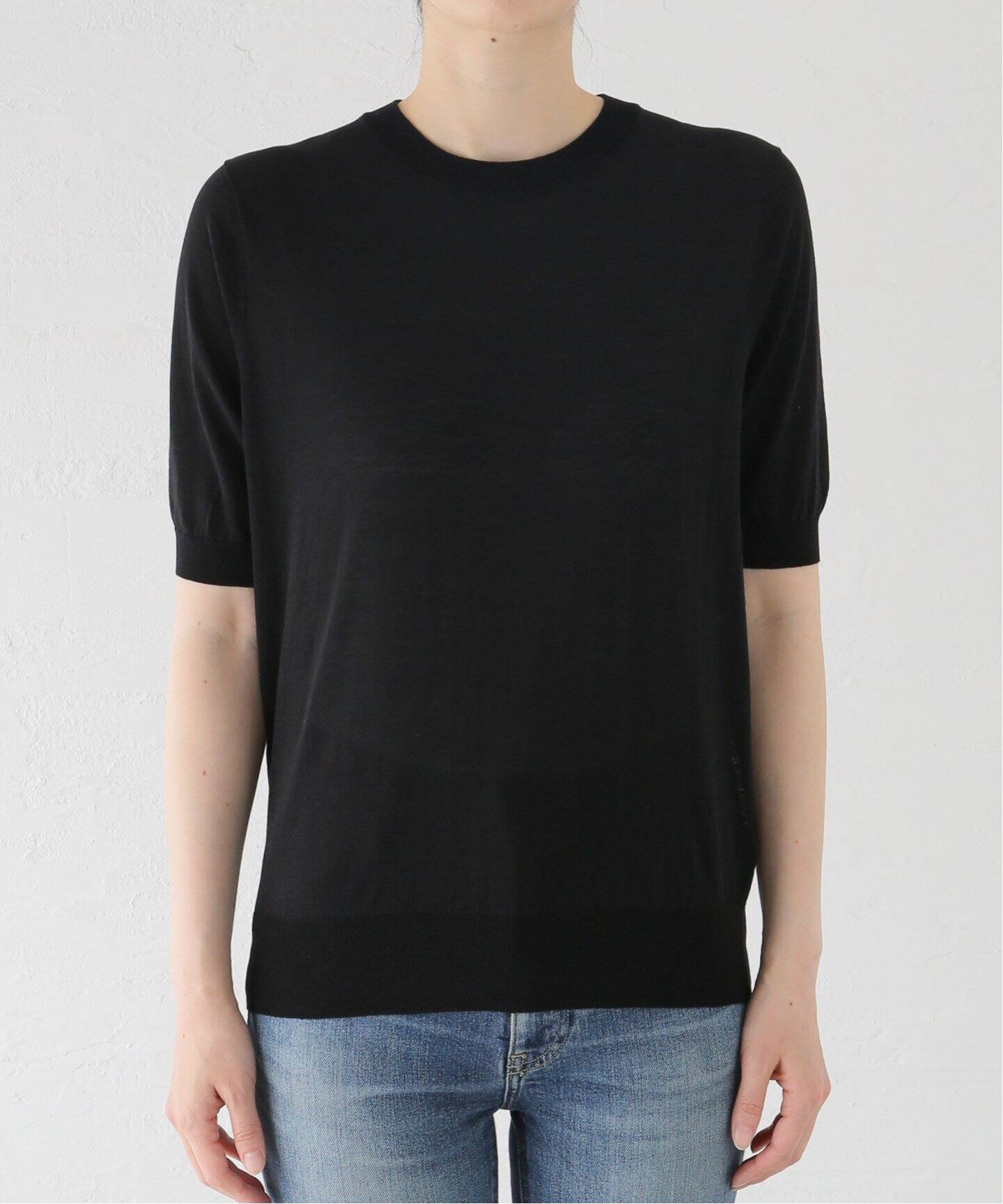 Sheer ハーフスリーブ プルオーバー（ニット／セーター）｜Deuxieme 