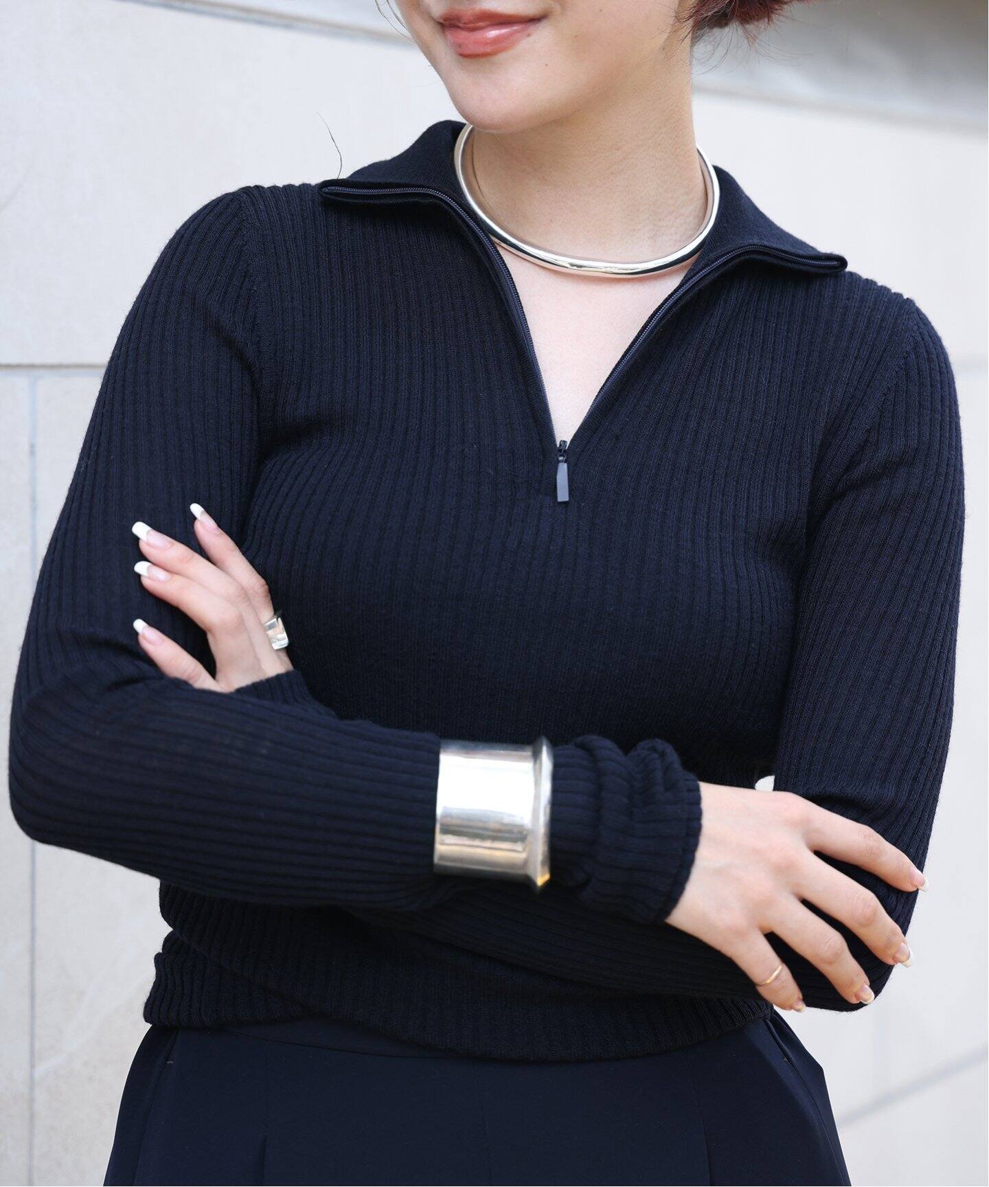 Tibi/ティビ】RIBBED ZIPUP SWEATER（ニット／セーター）｜Deuxieme 