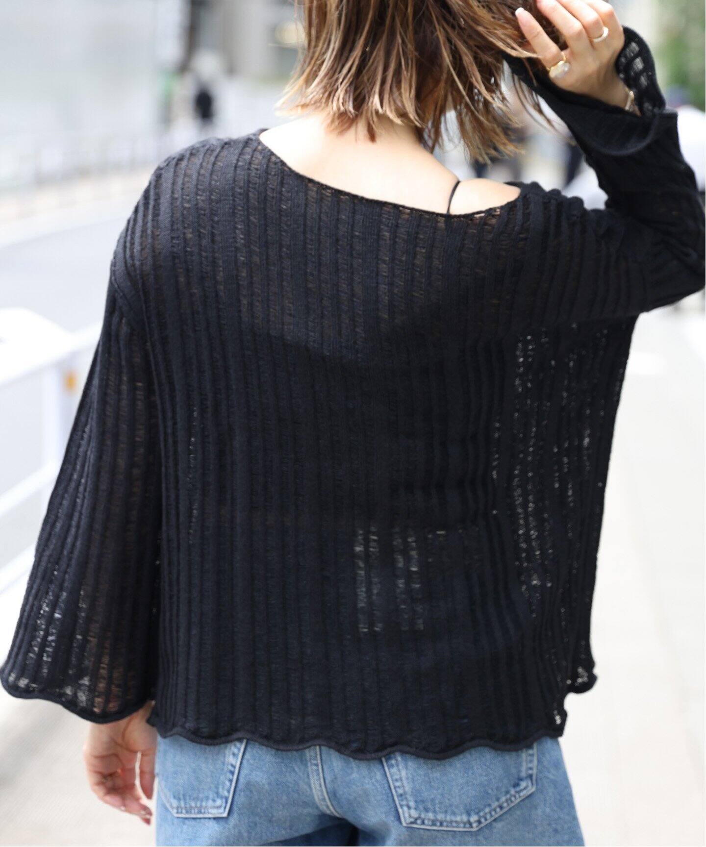 MARILYN MOON/マリリンムーン】 別注 FLARESLEEVE KNIT（ニット 