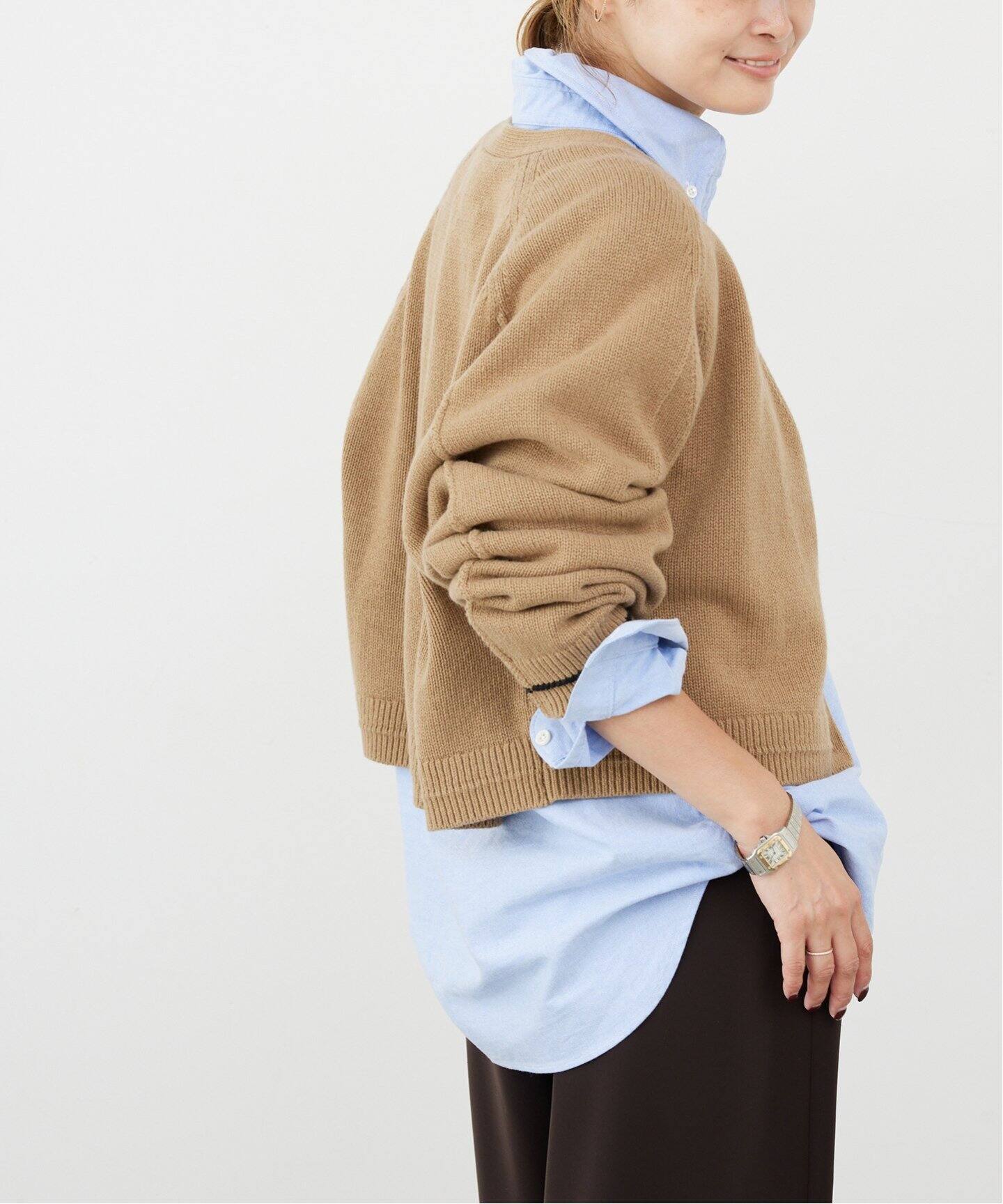 MARIA McMANUS/マリアマクマナス】CROP DEEP Vネック カーディガン  