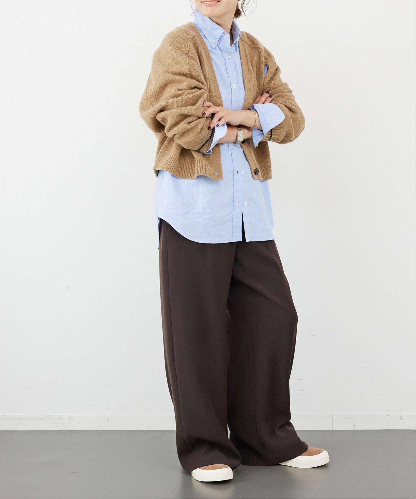 MARIA McMANUS/マリアマクマナス】CROP DEEP Vネック カーディガン 