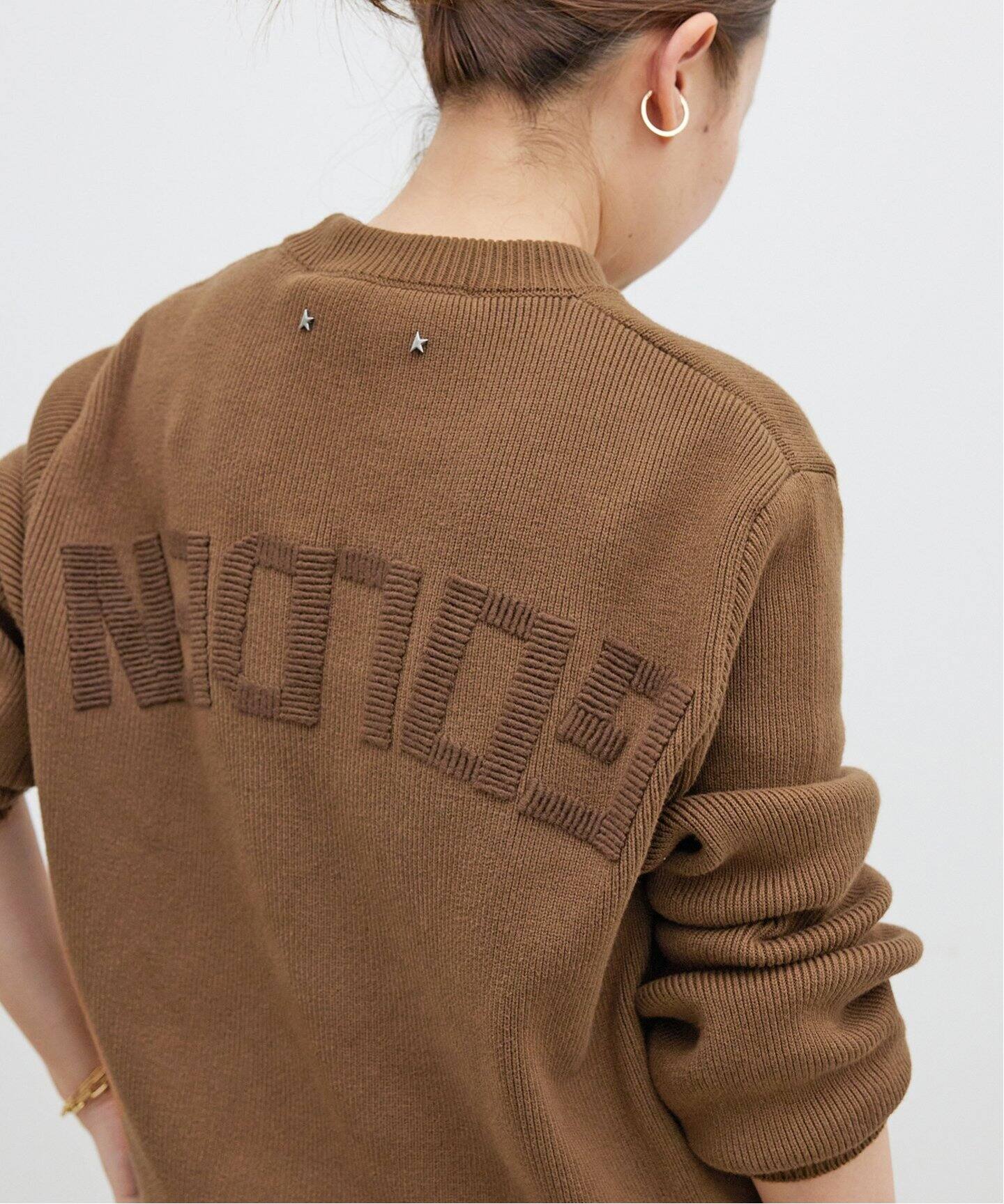 GOLDEN GOOSE / ゴールデングース】CREW NECK LOGO EMBROIDERY（ニット 