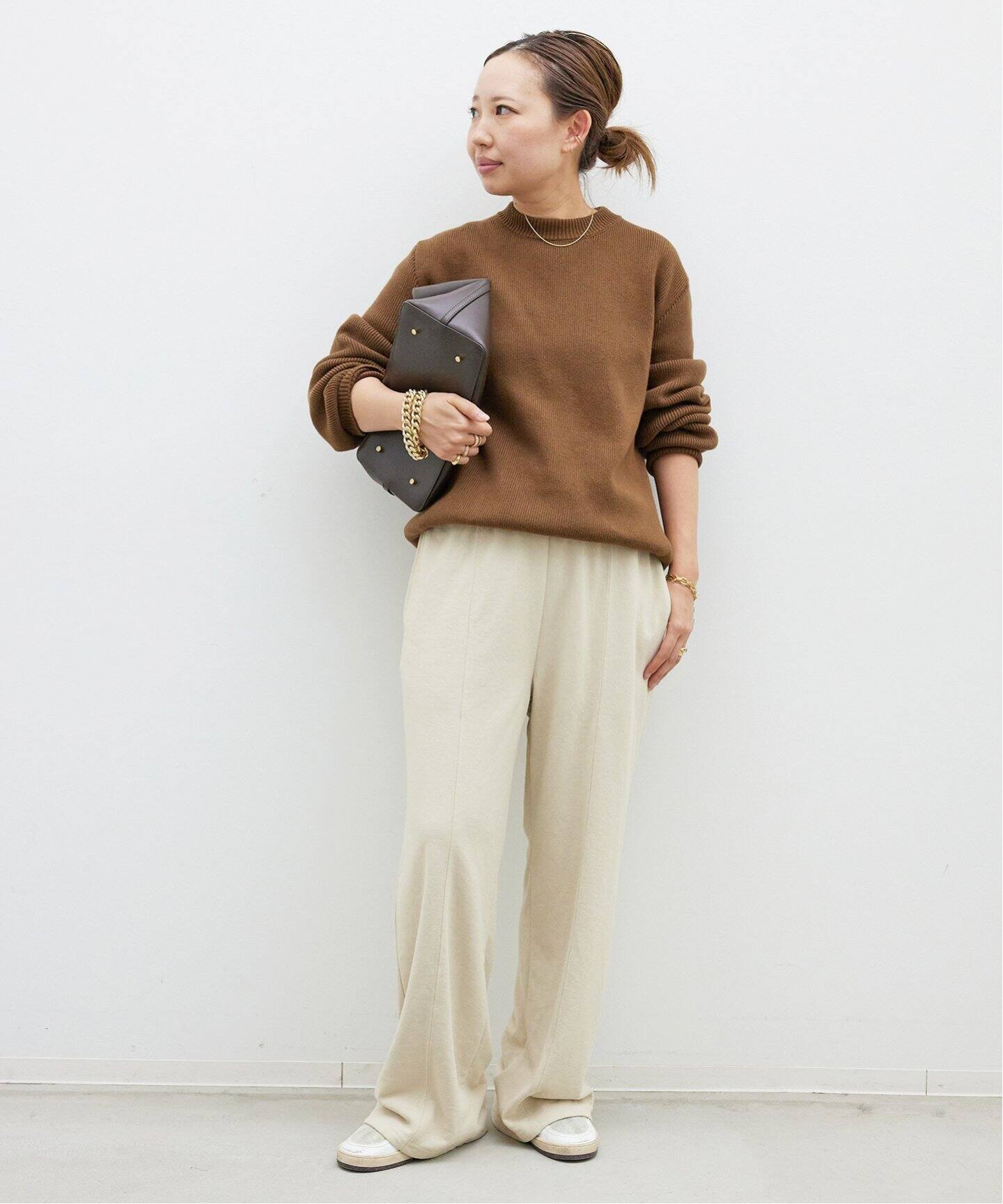 GOLDEN GOOSE / ゴールデングース】CREW NECK LOGO EMBROIDERY（ニット  