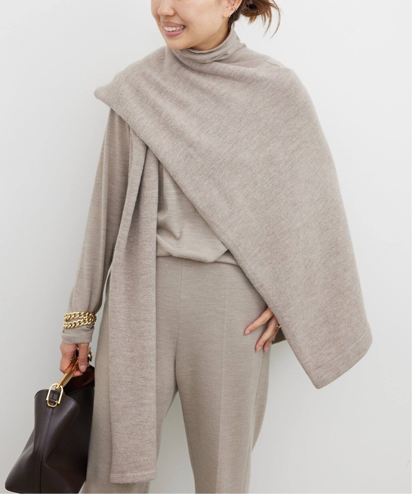 LAUREN MANOOGIAN/ローレン マヌージアン】SLEEVES WRAP（ニット 