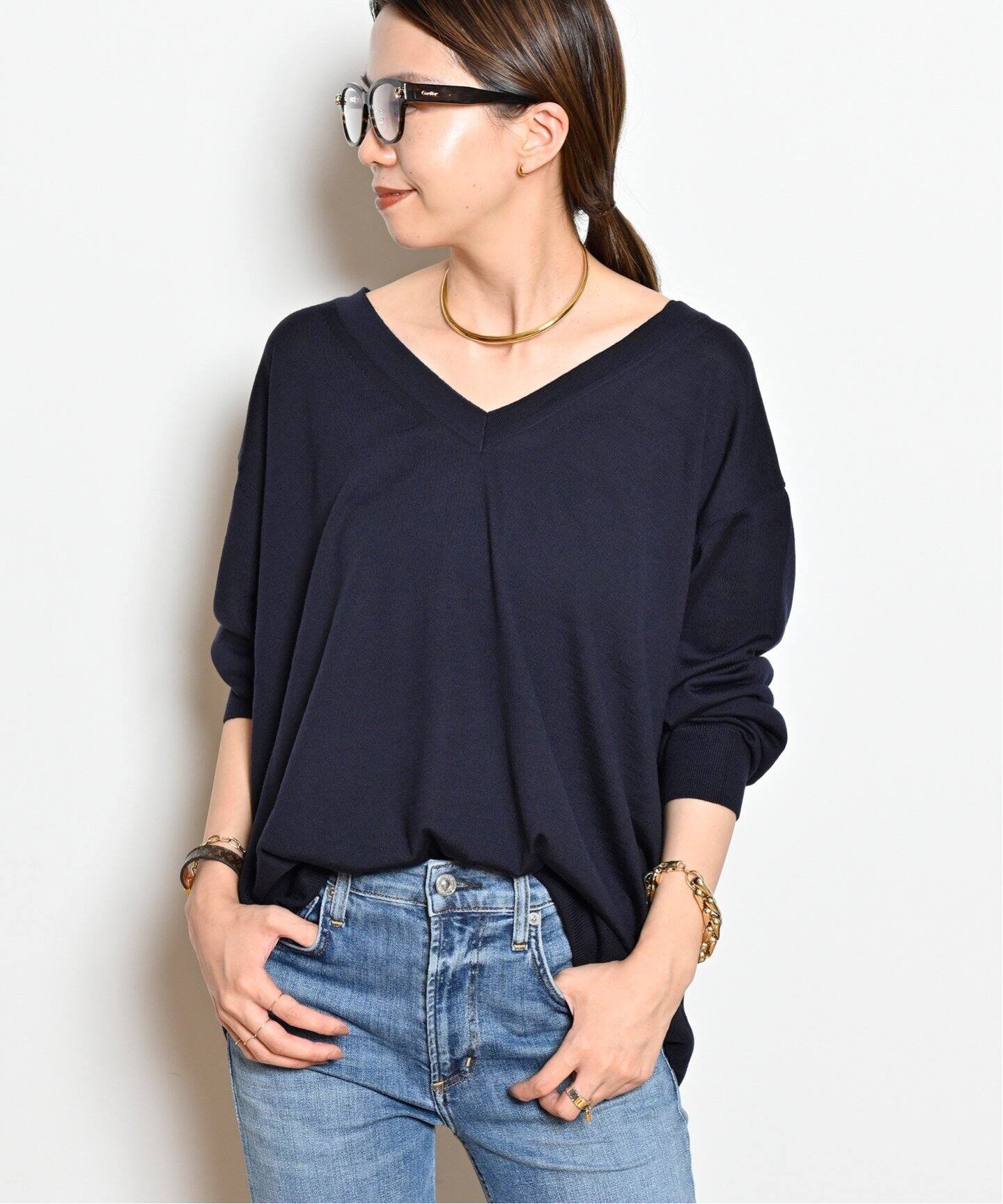 Theory luxe Vネックプルオーバーブラウス（theory luxe セオリー  