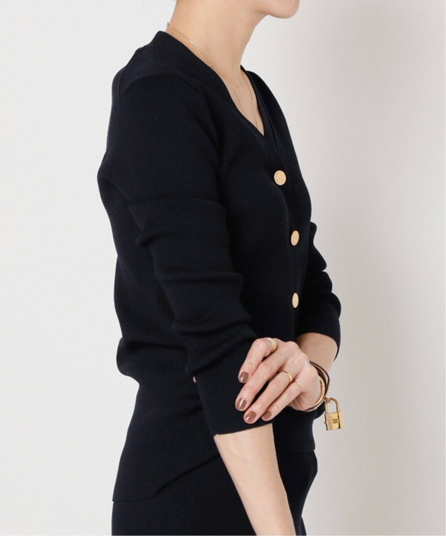 DINER RIB Vネック カーディガン（カーディガン）｜MUSE de Deuxieme  