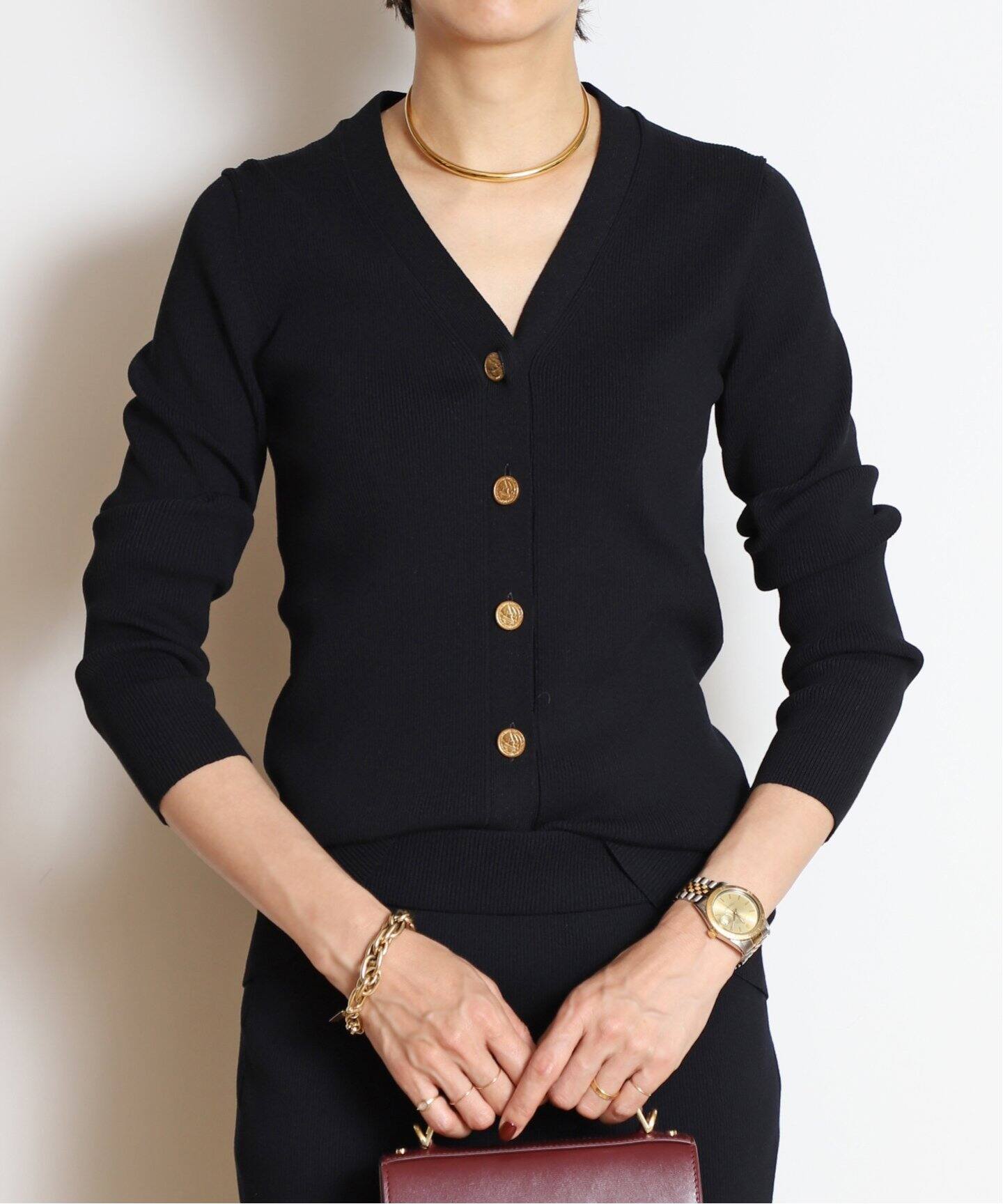 DINER RIB Vネック カーディガン（カーディガン）｜MUSE de Deuxieme  