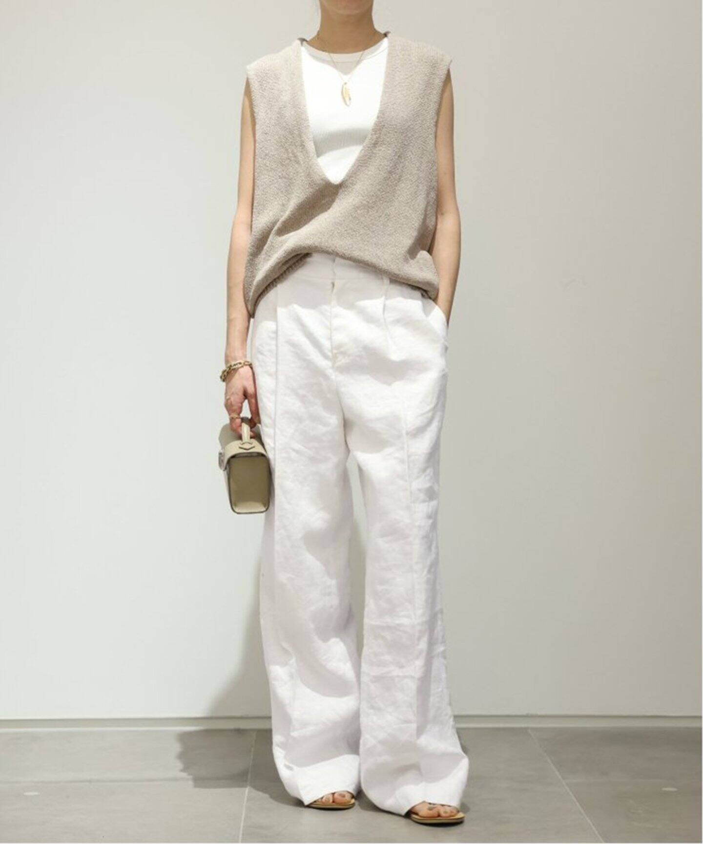 Lily Linen Vネック ベスト（ベスト）｜MUSE de Deuxieme Classe  