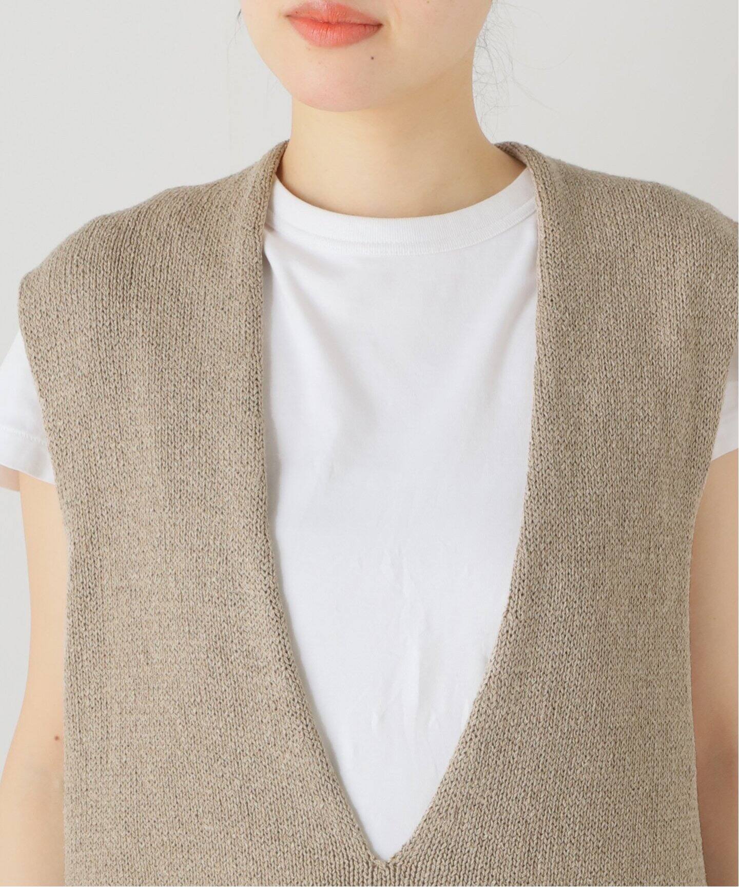 Lily Linen Vネック ベスト（ベスト）｜MUSE de Deuxieme Classe  