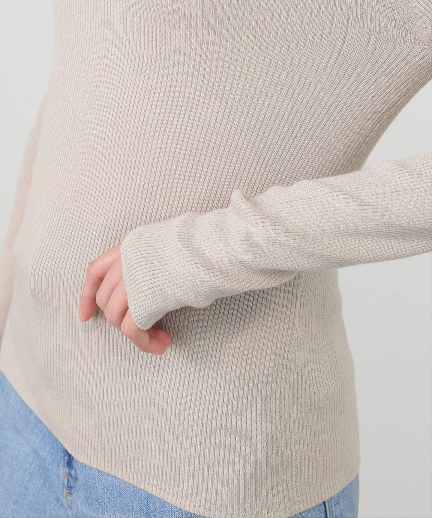 Deuxieme Classe アプロンブRIBBED FOLDED NECK APLOMB/アプロンブ】 RIBBED FOLDED NECK セーター（ニット