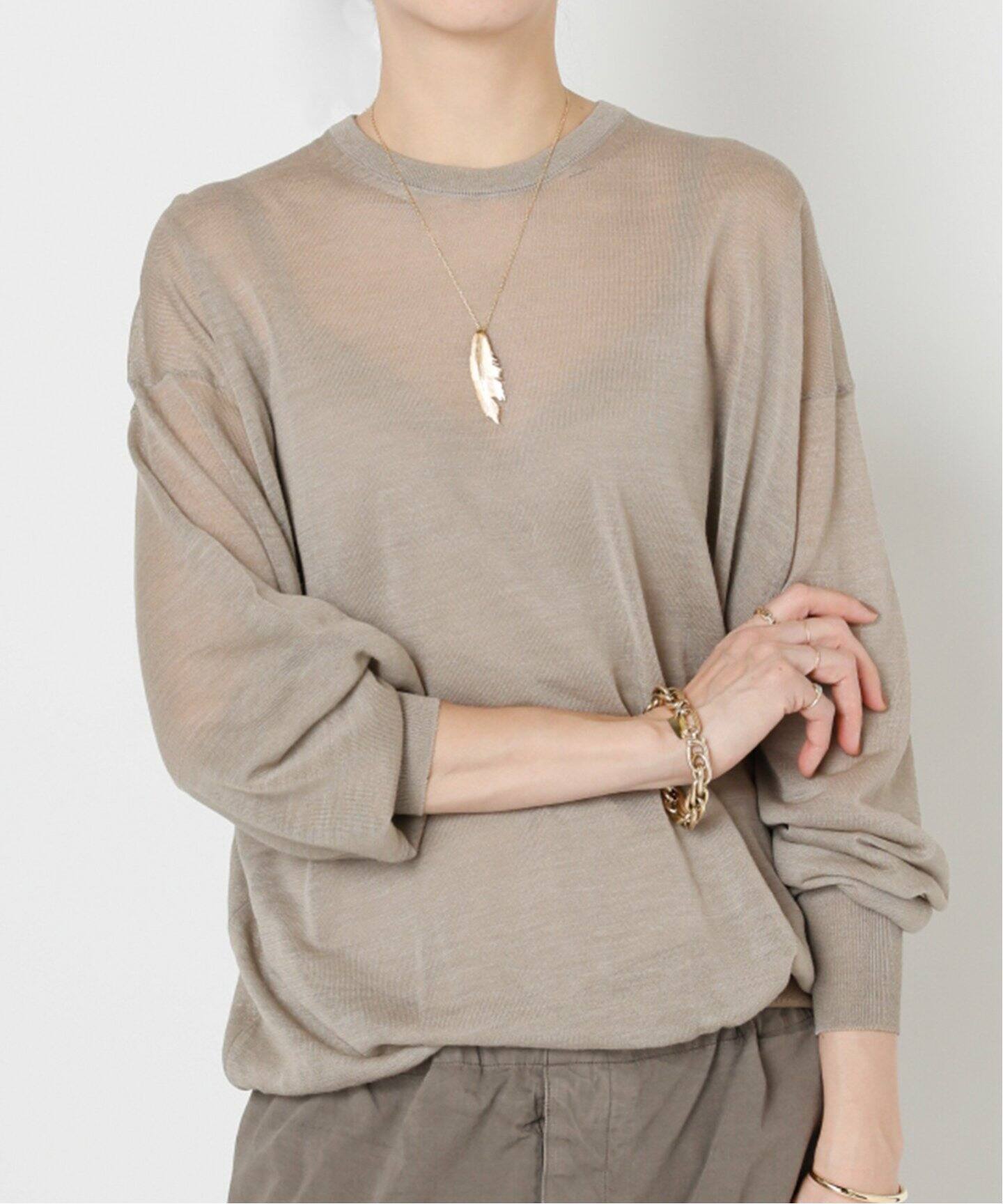 HERILL/ヘリル】RUMMY HIGHGAUGE クルーネックニット（ニット  