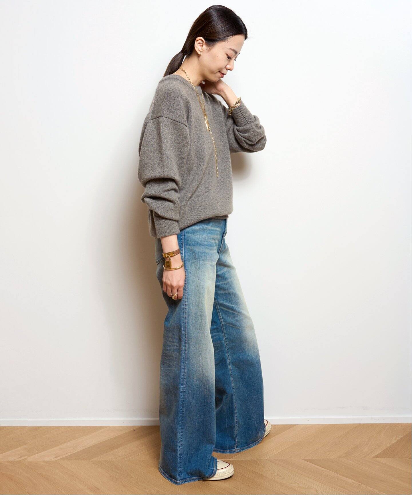 HERILL/ヘリル】 GOLDENCASH プルオーバーニット（ニット／セーター  