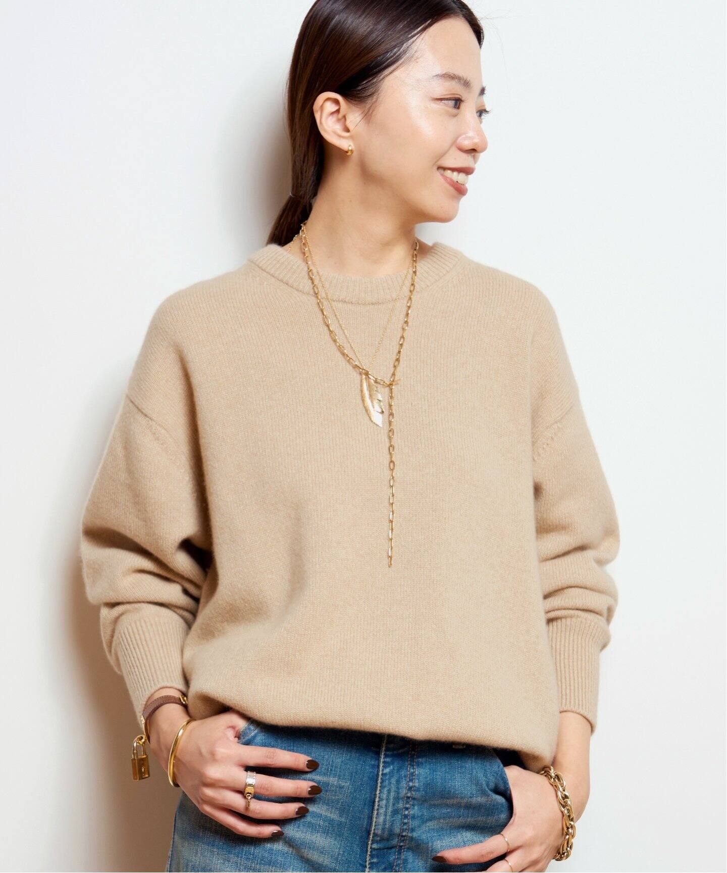 HERILL/ヘリル】 GOLDENCASH プルオーバーニット（ニット／セーター  