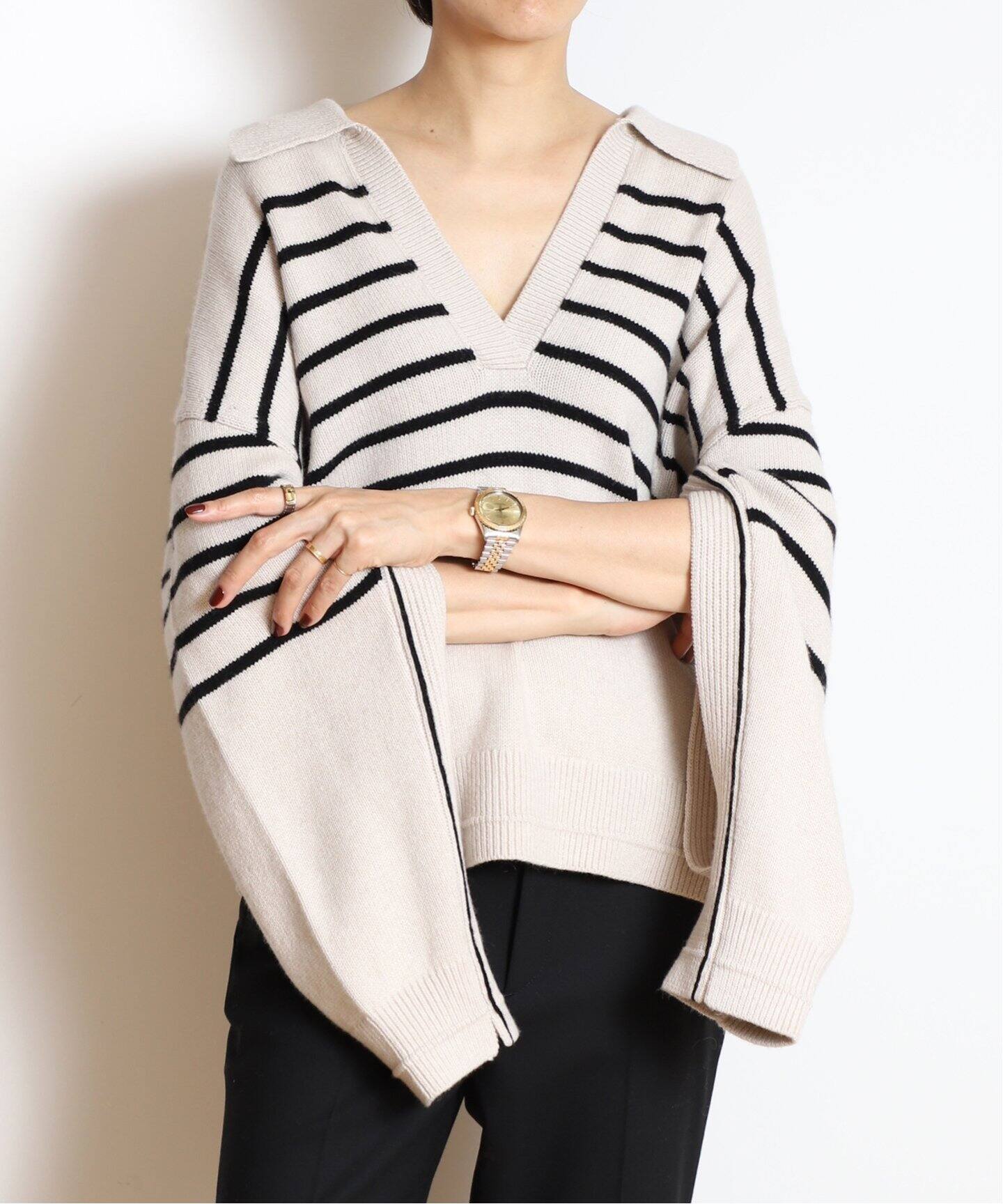 MARIA McMANUS/マリア マクマナス】 JERSEY COLLAR ニット（ニット 