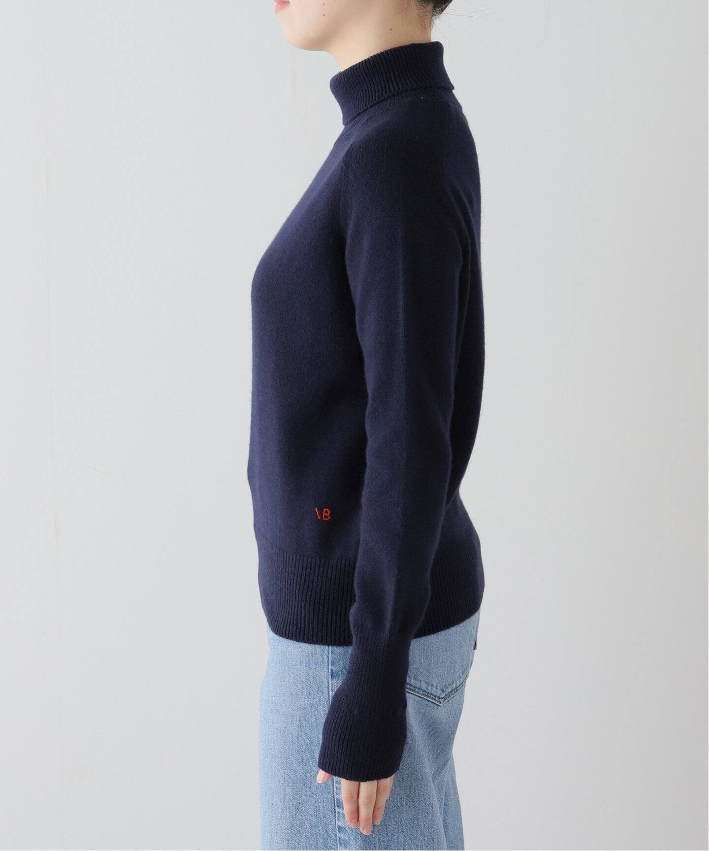 VICTORIA BECKHAM/ヴィクトリアベッカム】タートルネックニット(NAVY 