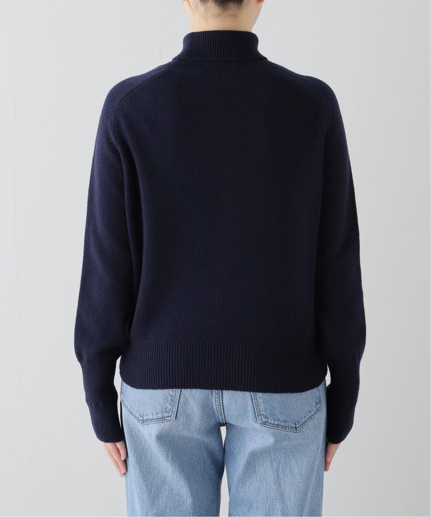 VICTORIA BECKHAM/ヴィクトリアベッカム】タートルネックニット(NAVY 