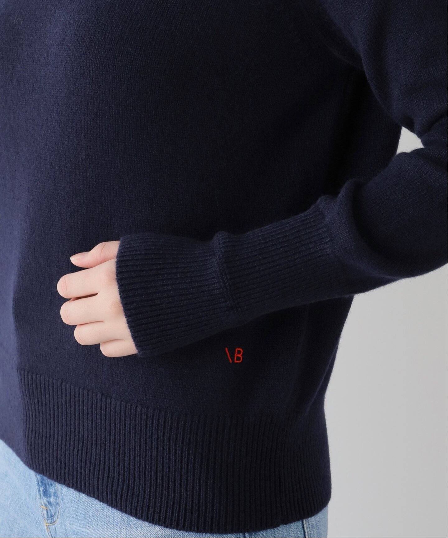 VICTORIA BECKHAM/ヴィクトリアベッカム】タートルネックニット(NAVY 