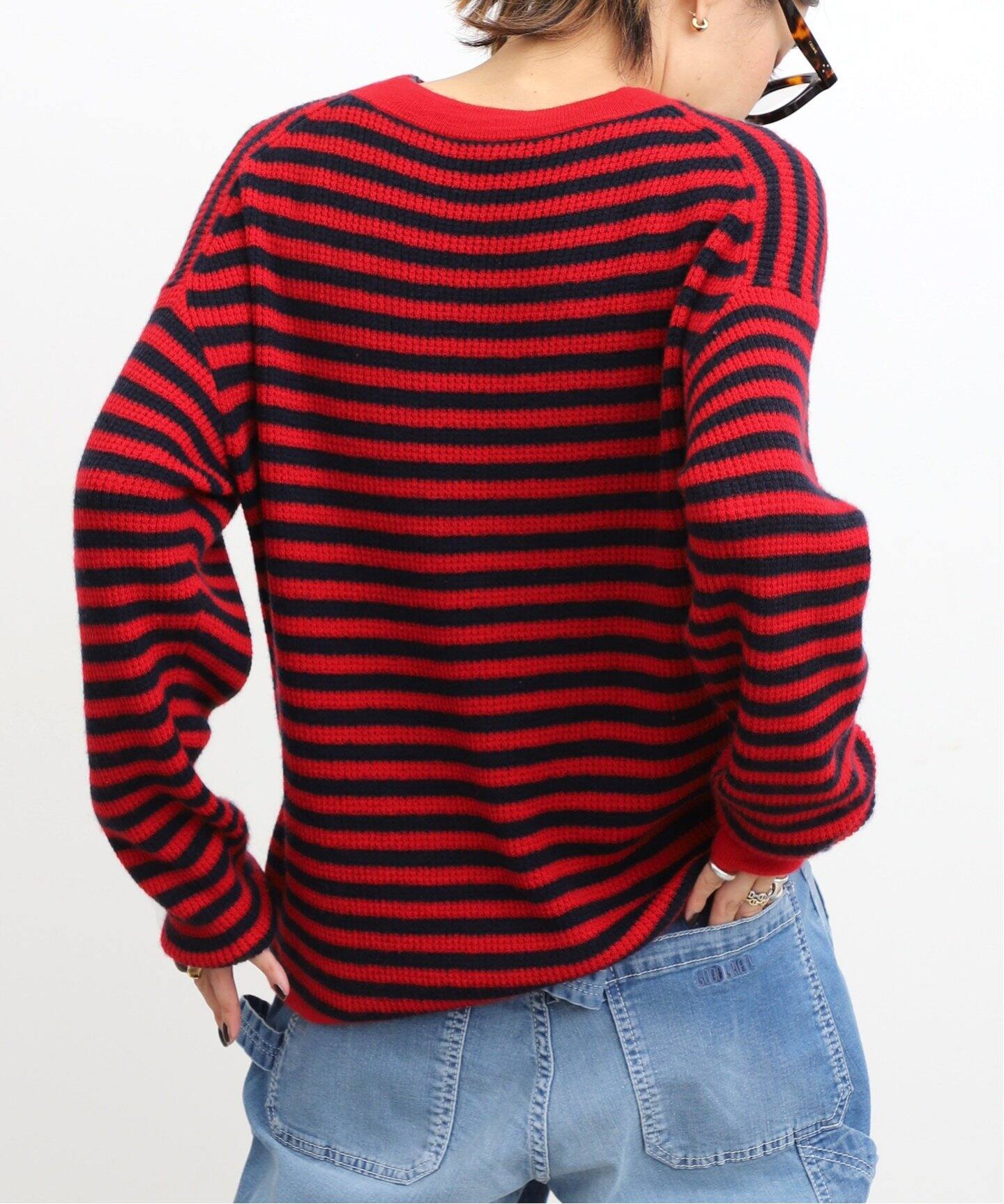 Cashmere Border Thermal Knit（ニット／セーター）｜L