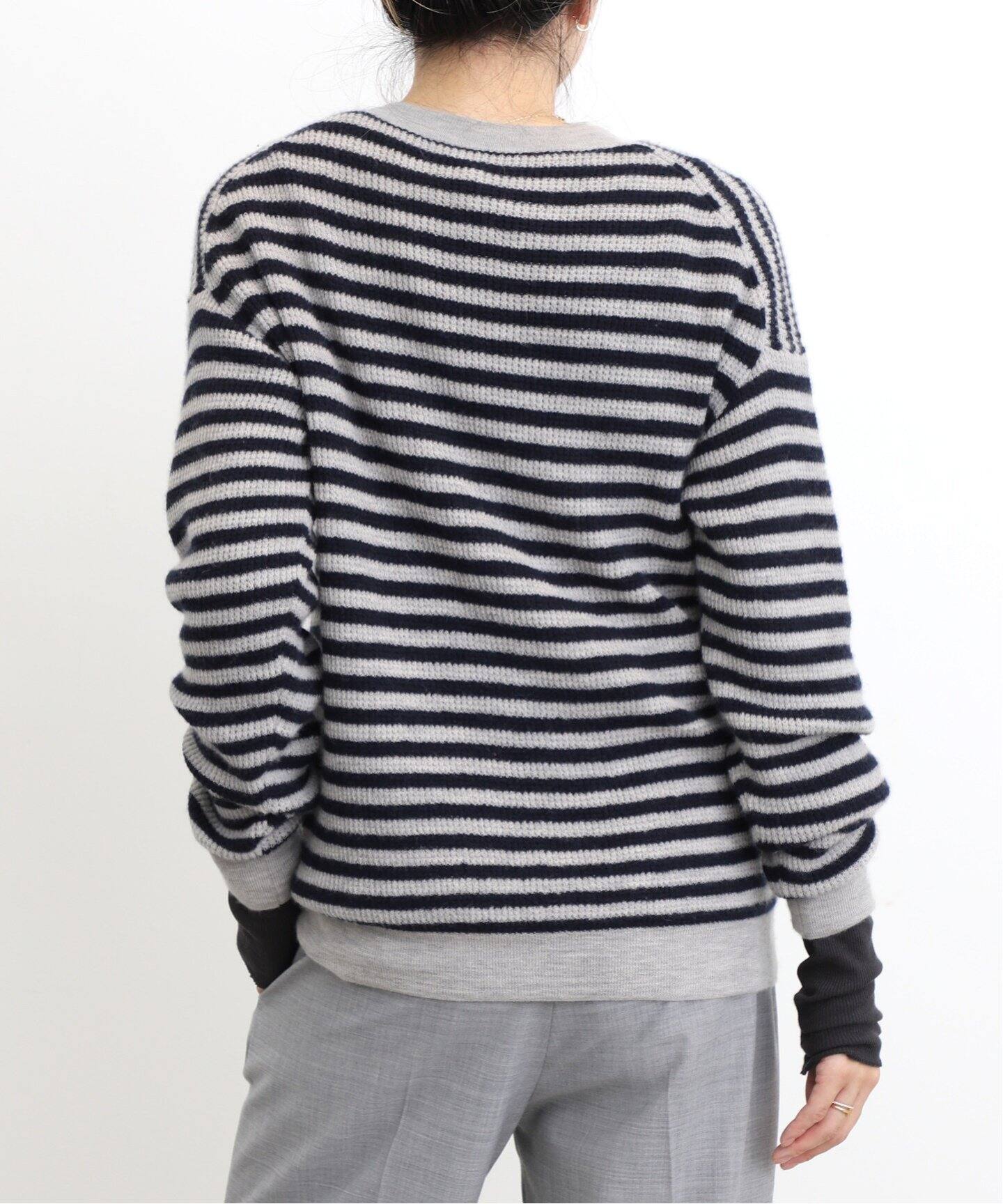 Cashmere Border Thermal Knit（ニット／セーター）｜L 