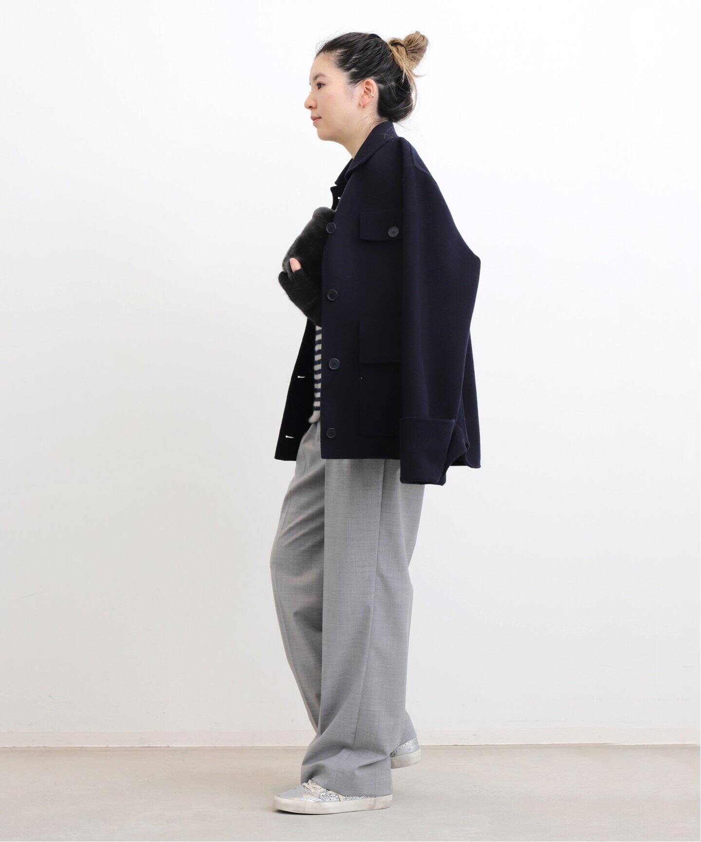 Cashmere Border Thermal Knit（ニット／セーター）｜L 