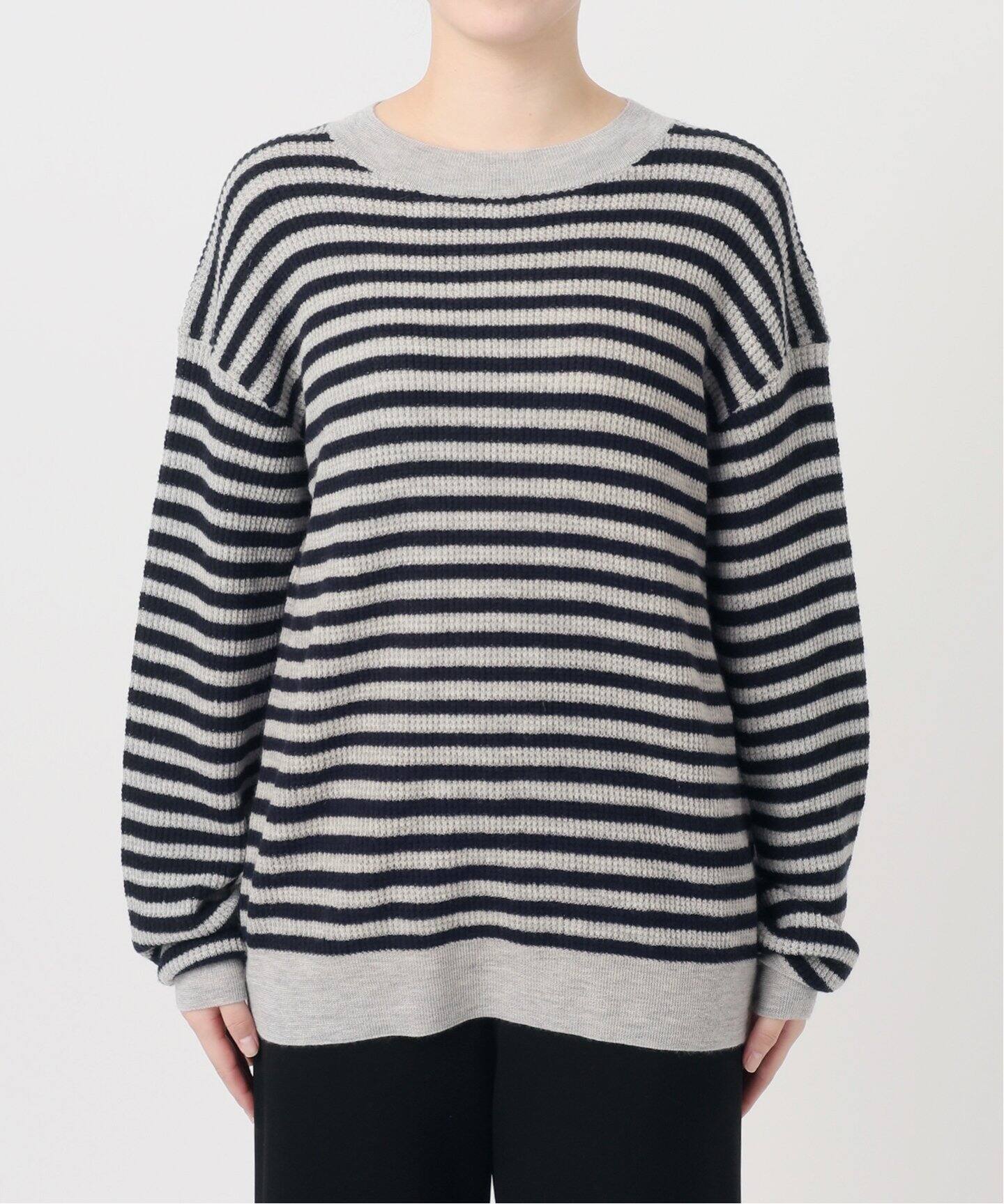 Cashmere Border Thermal Knit（ニット／セーター）｜L 
