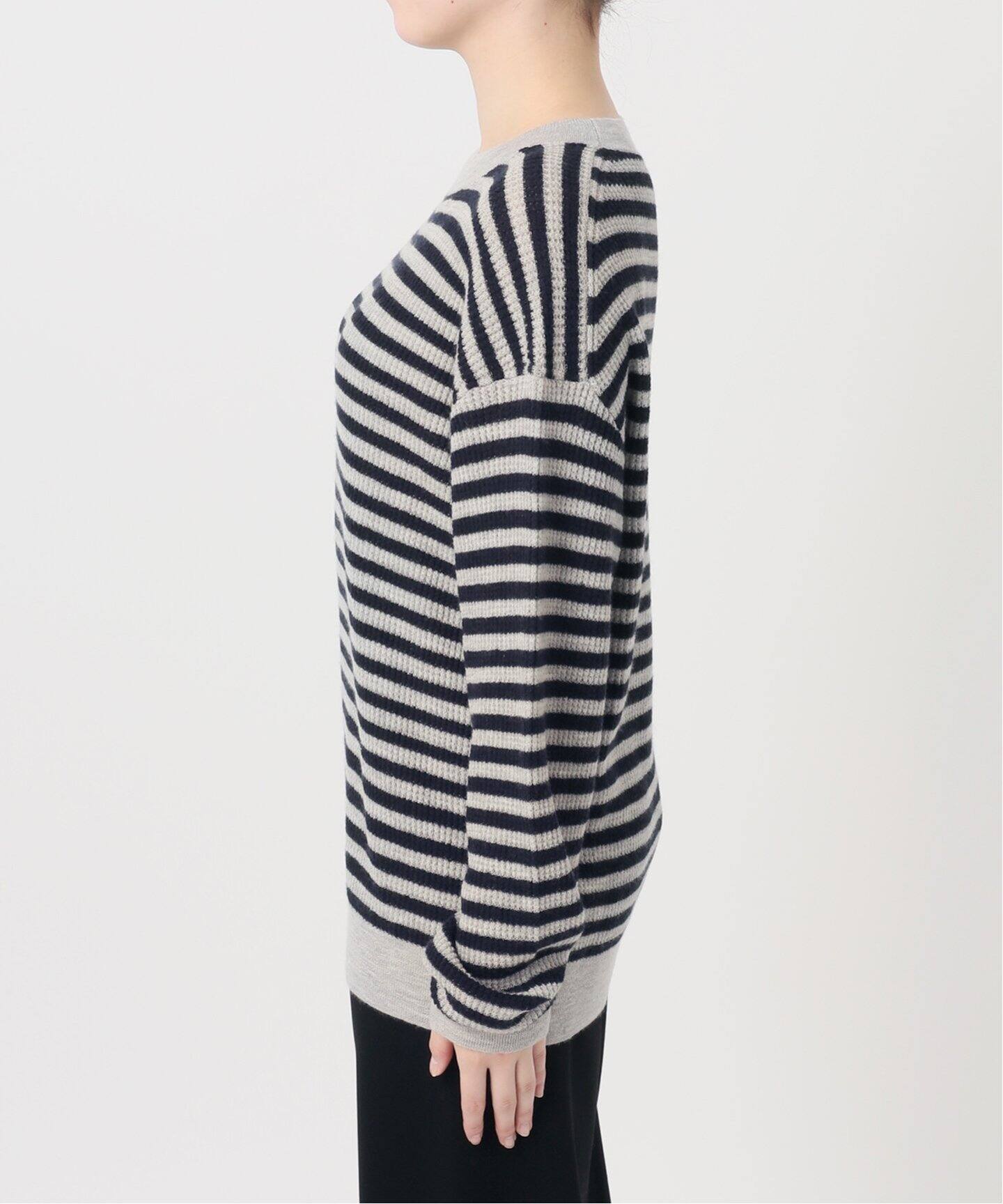 Cashmere Border Thermal Knit（ニット／セーター）｜L 