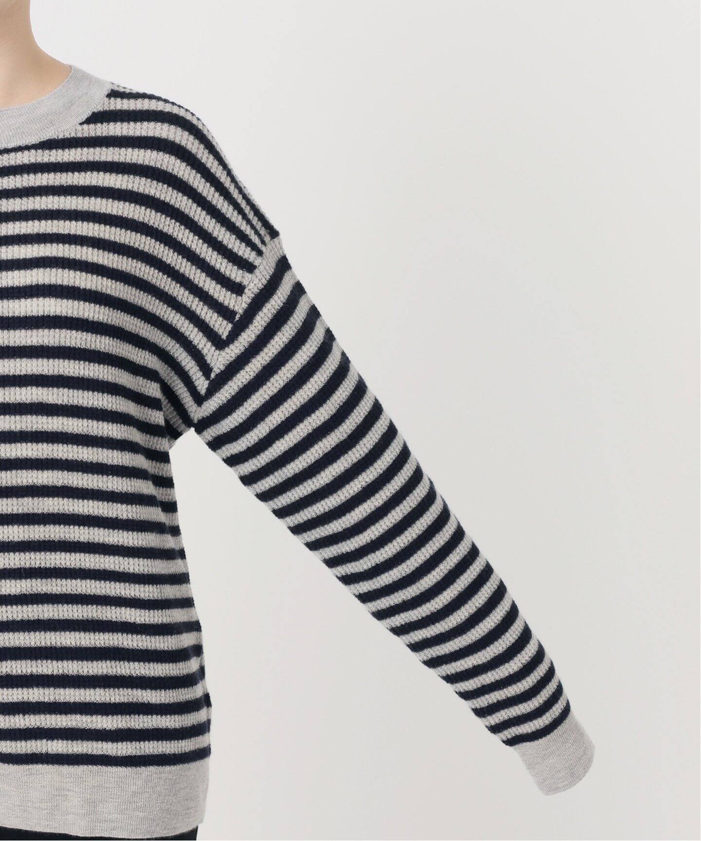 Cashmere Border Thermal Knit（ニット／セーター）｜L 