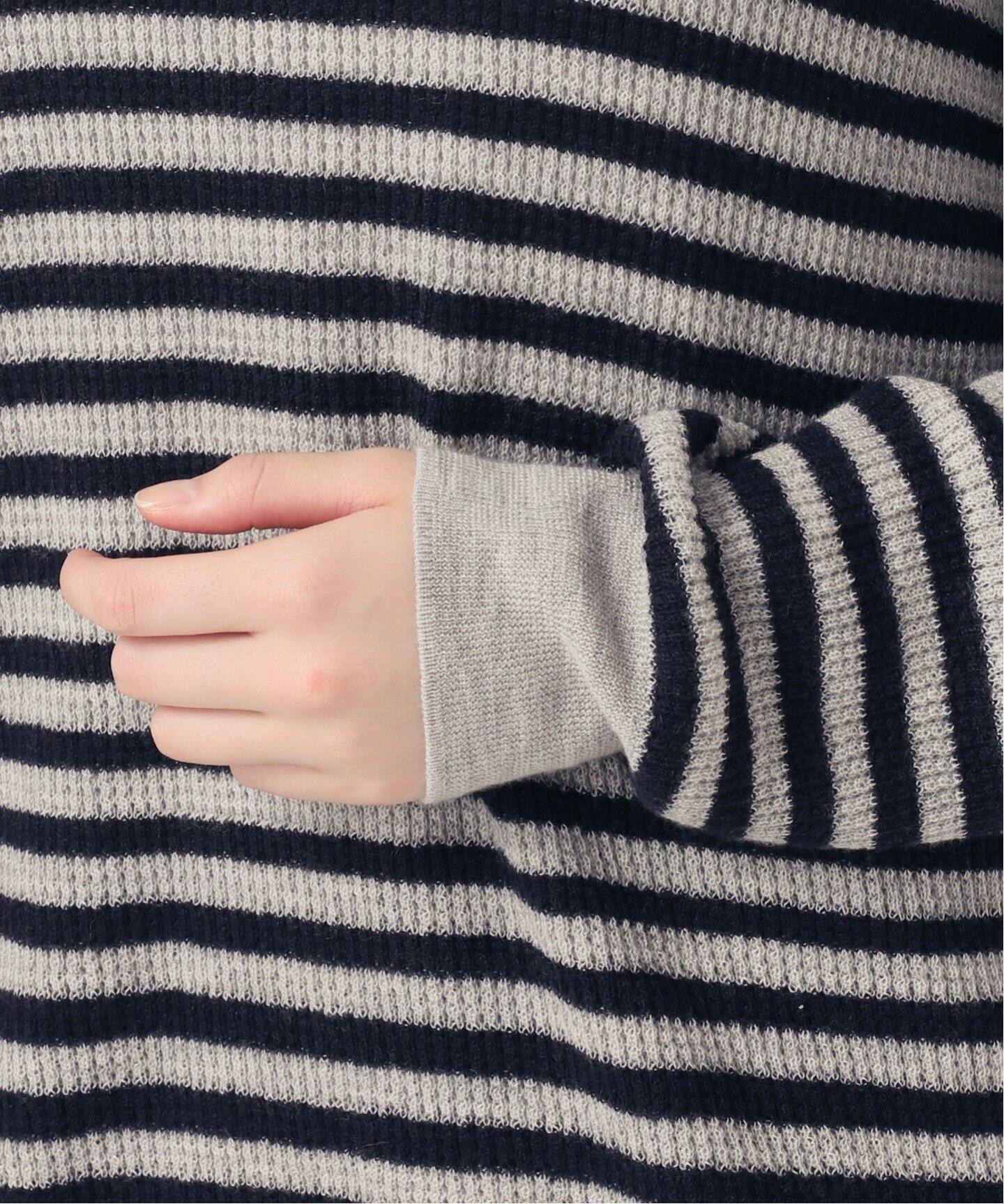 Cashmere Border Thermal Knit（ニット／セーター）｜L 