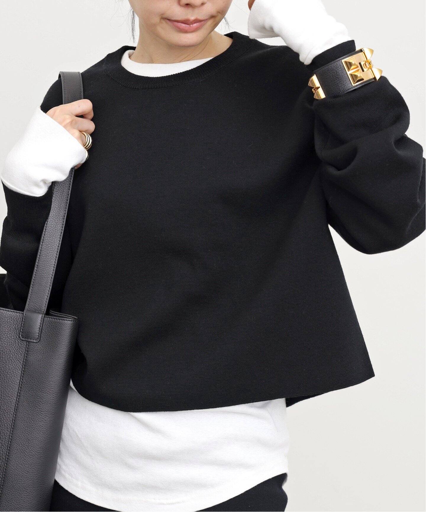 SHORT CREW NECK KNIT（ニット／セーター）｜L 