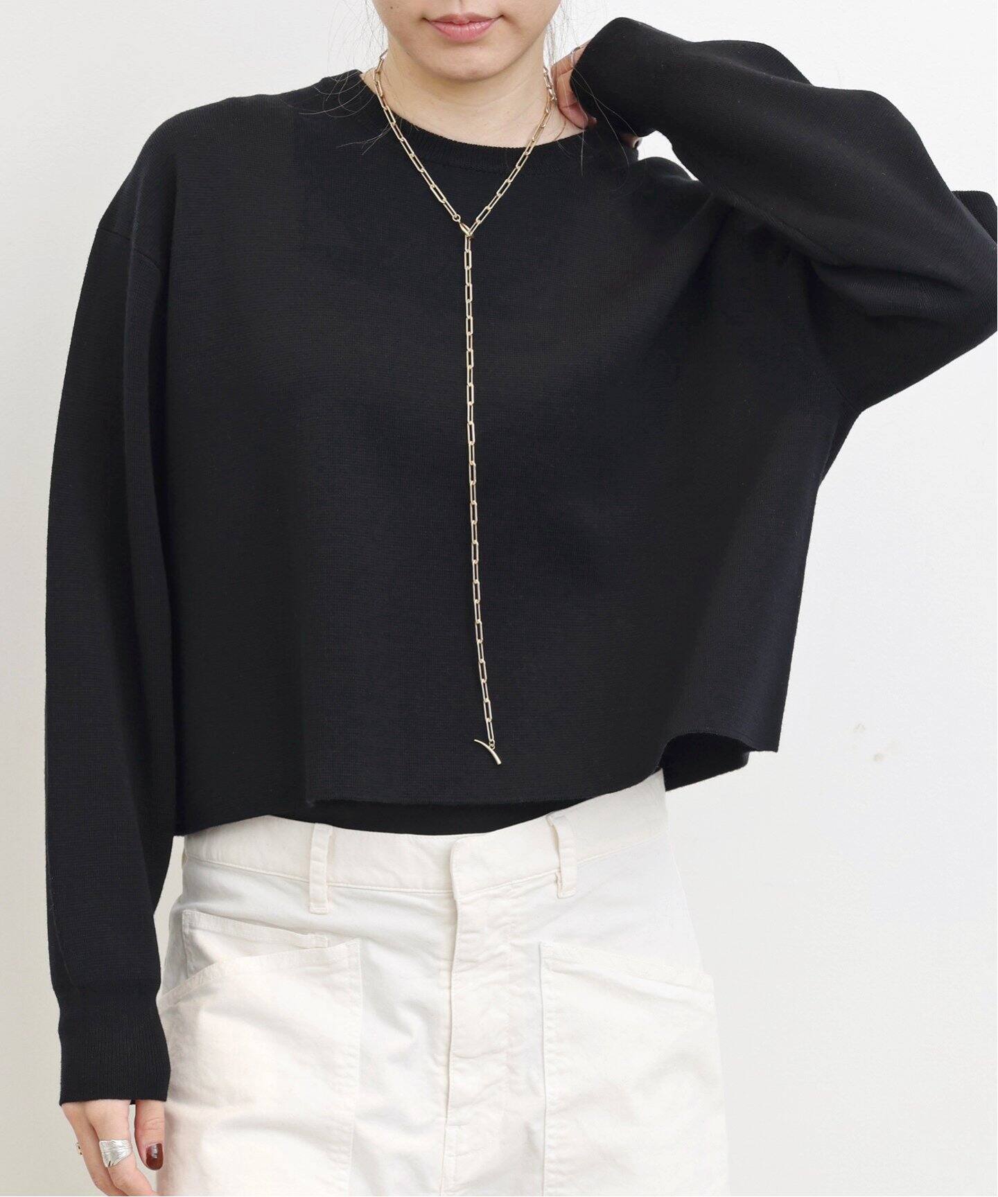 SHORT CREW NECK KNIT（ニット／セーター）｜L 