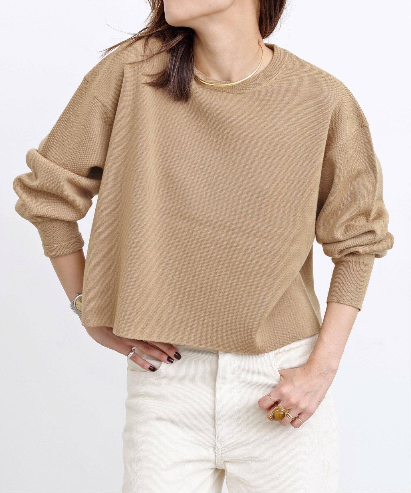 SHORT CREW NECK KNIT（ニット／セーター）｜L