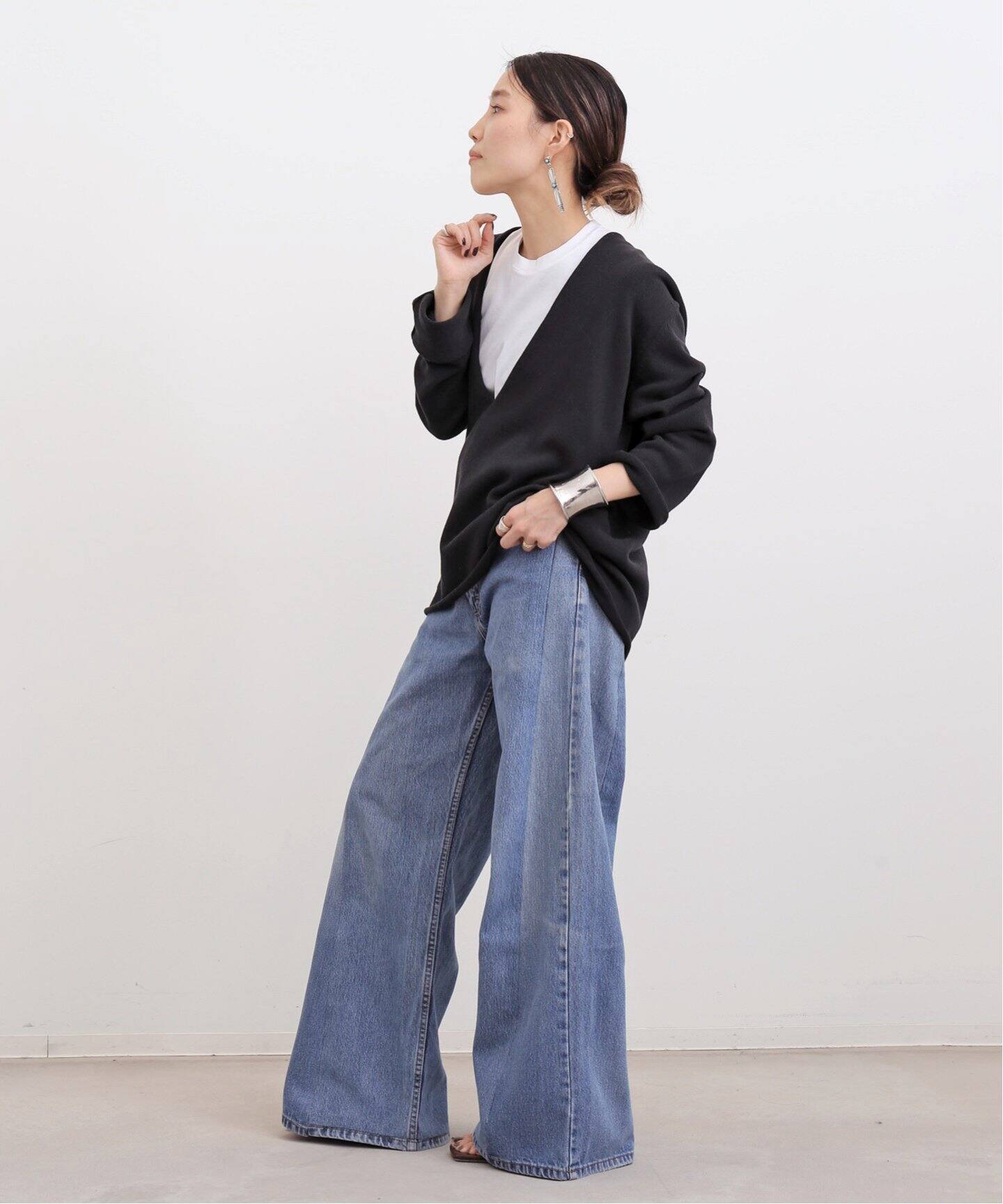 Cotton V Neck Knit（ニット／セーター）｜L