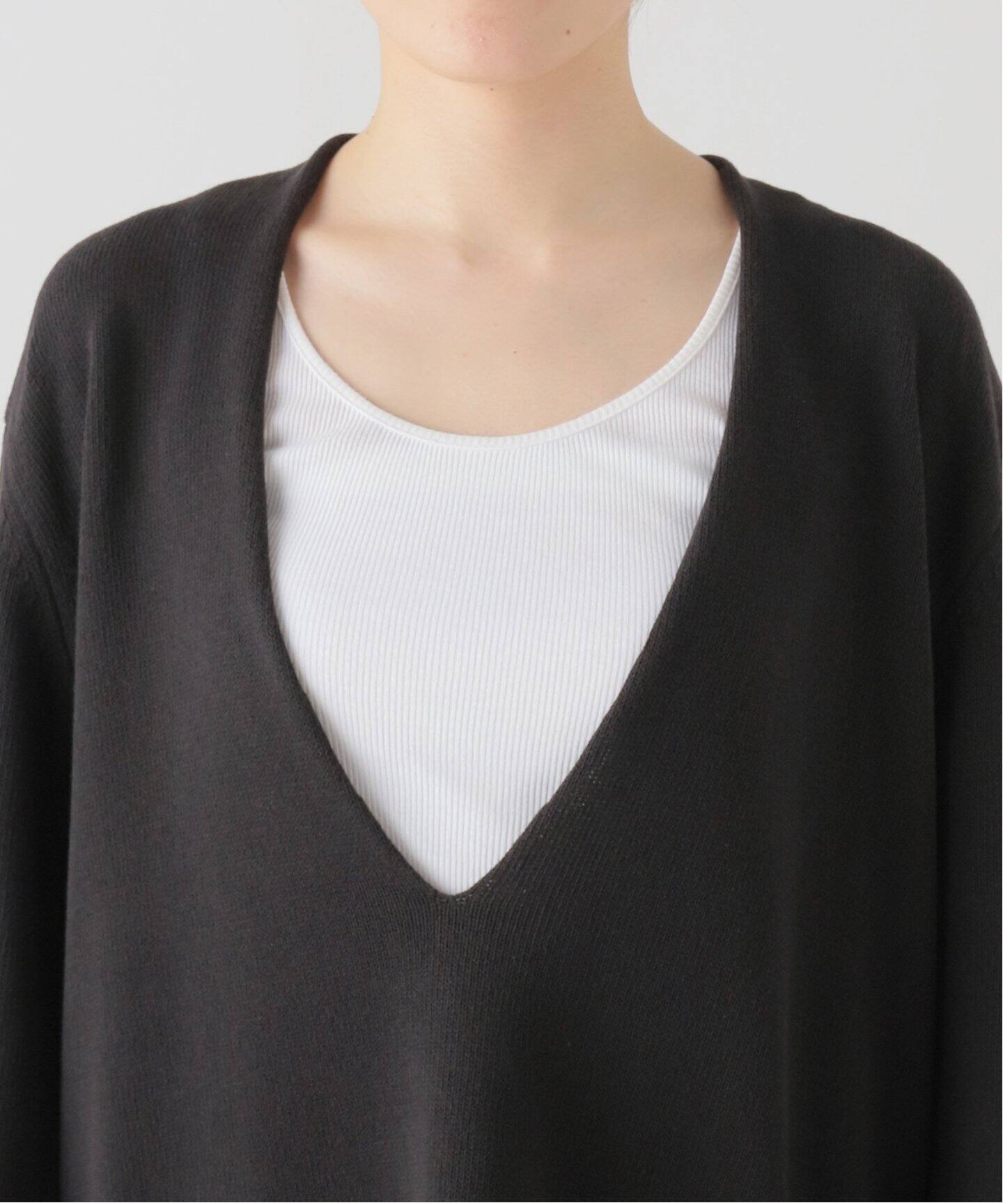 Cotton V Neck Knit（ニット／セーター）｜L