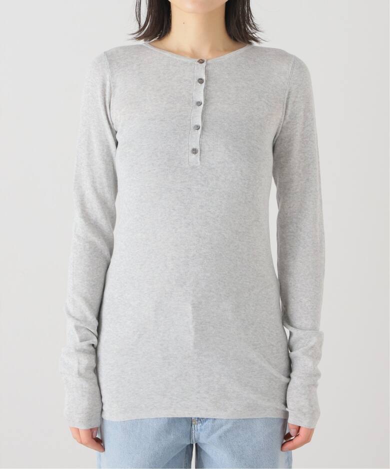 GOOD GRIEF!/グッドグリーフ】 HENLEY RIB KNIT TOP（ニット／セーター  