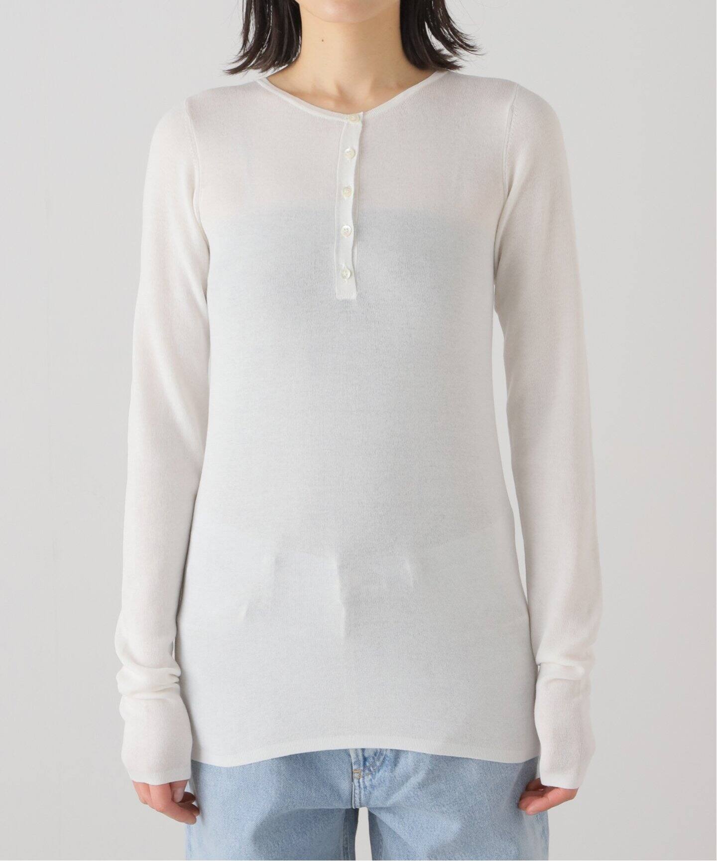 GOOD GRIEF!/グッドグリーフ】 HENLEY RIB KNIT TOP（ニット／セーター 