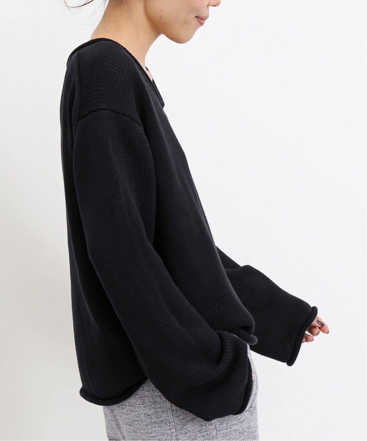 Cotton 3G Vneck Knit（ニット／セーター）｜L 