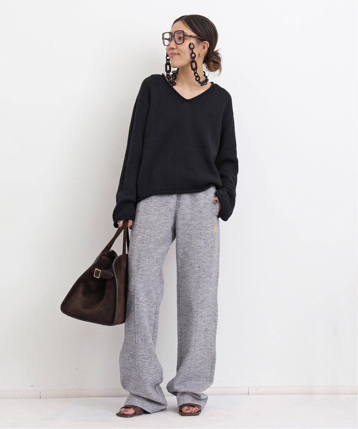 Cotton 3G Vneck Knit（ニット／セーター）｜L 