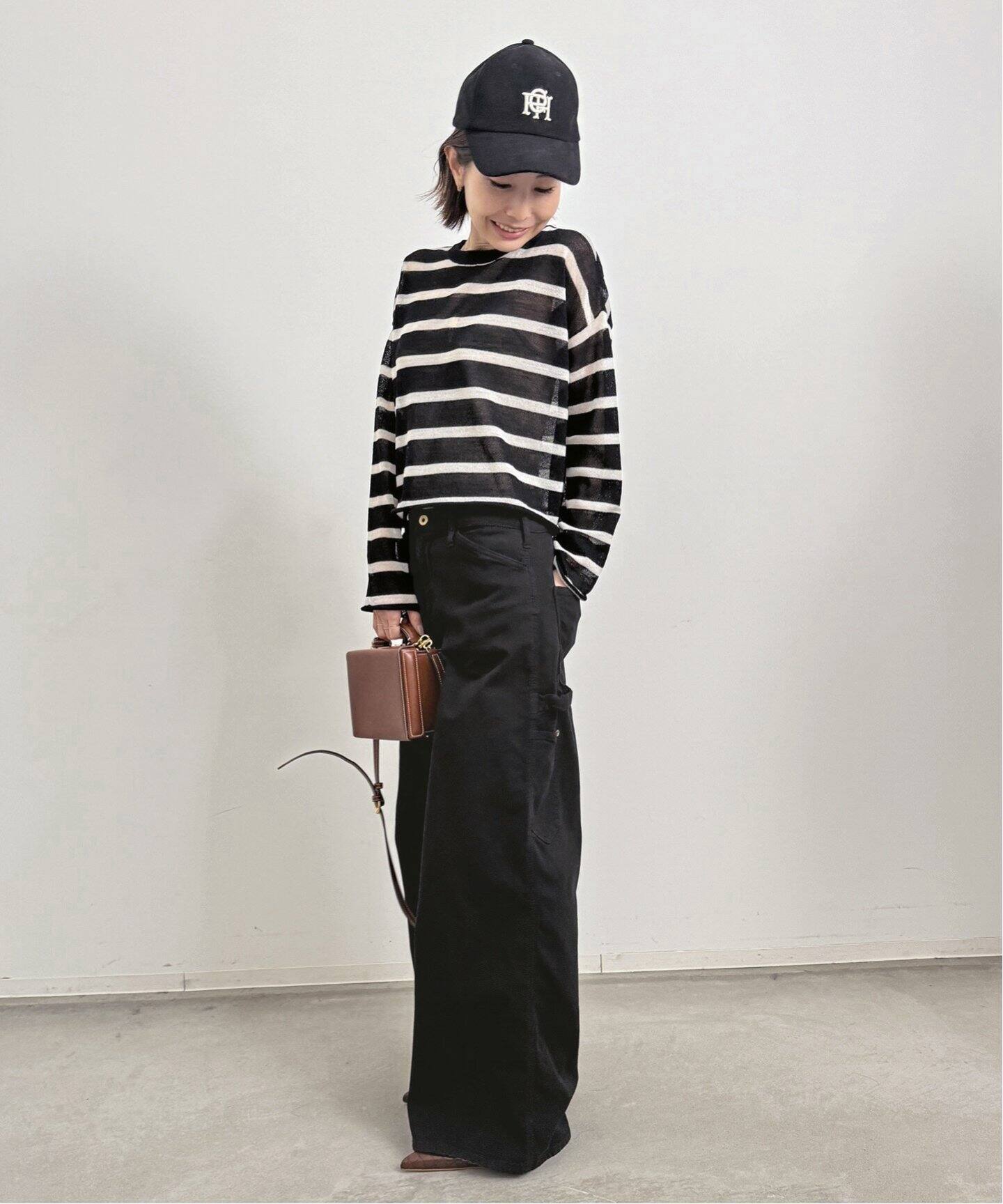 Border Sheer Knit（ニット／セーター）｜L 