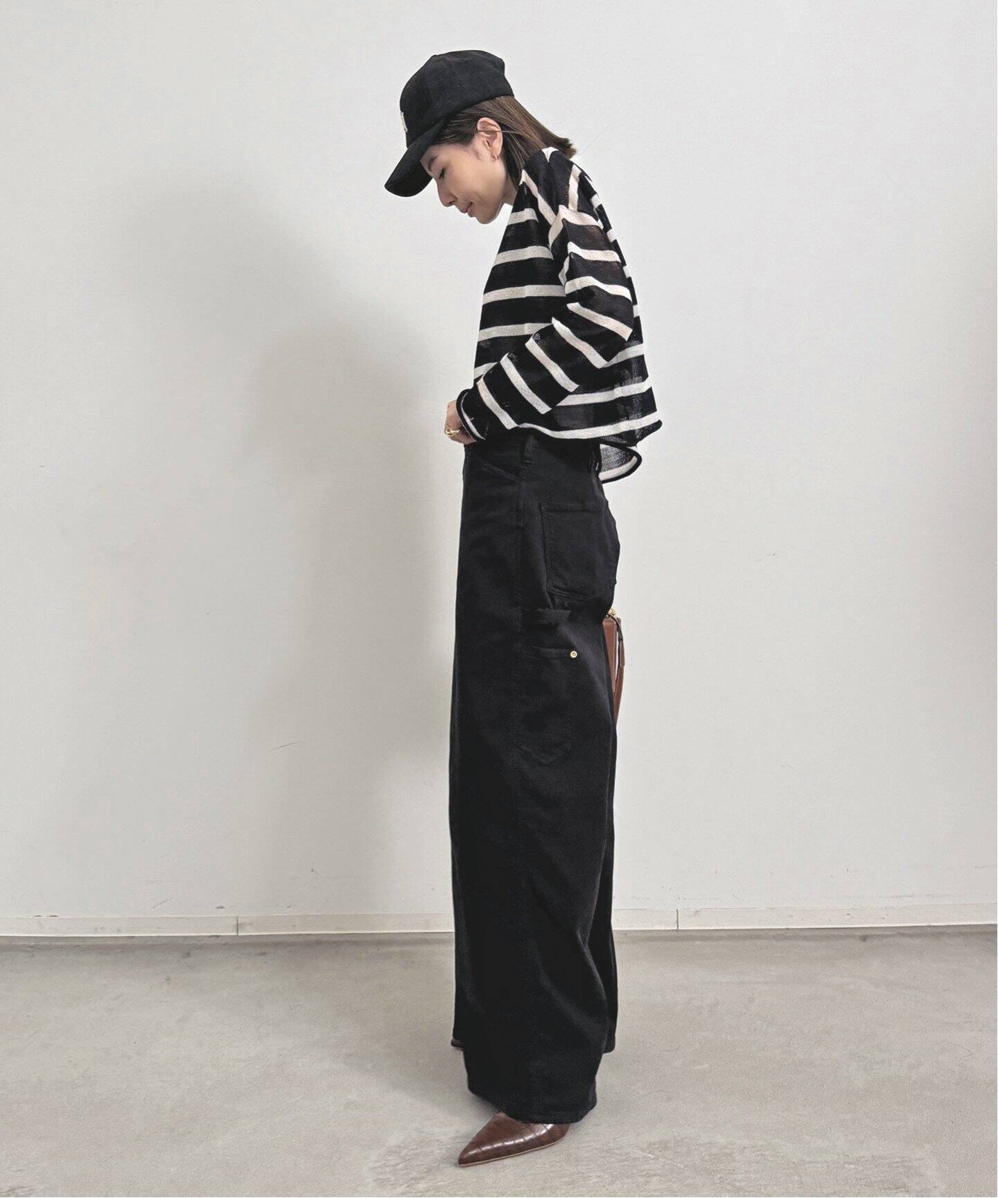 Border Sheer Knit（ニット／セーター）｜L 