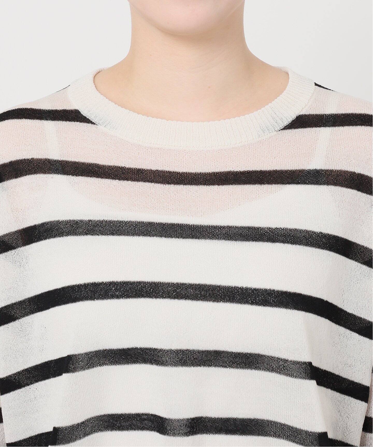 Border Sheer Knit（ニット／セーター）｜L 