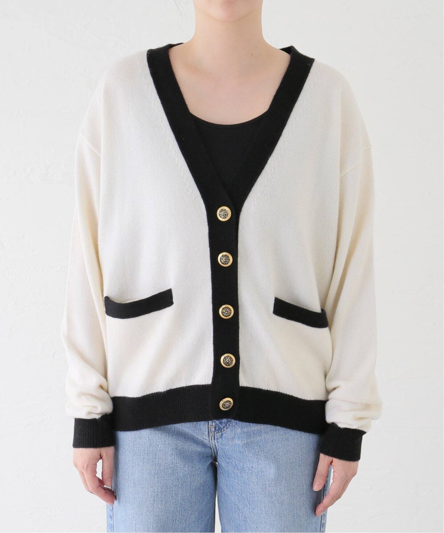 BICOLOR CARDIGAN（カーディガン）｜L