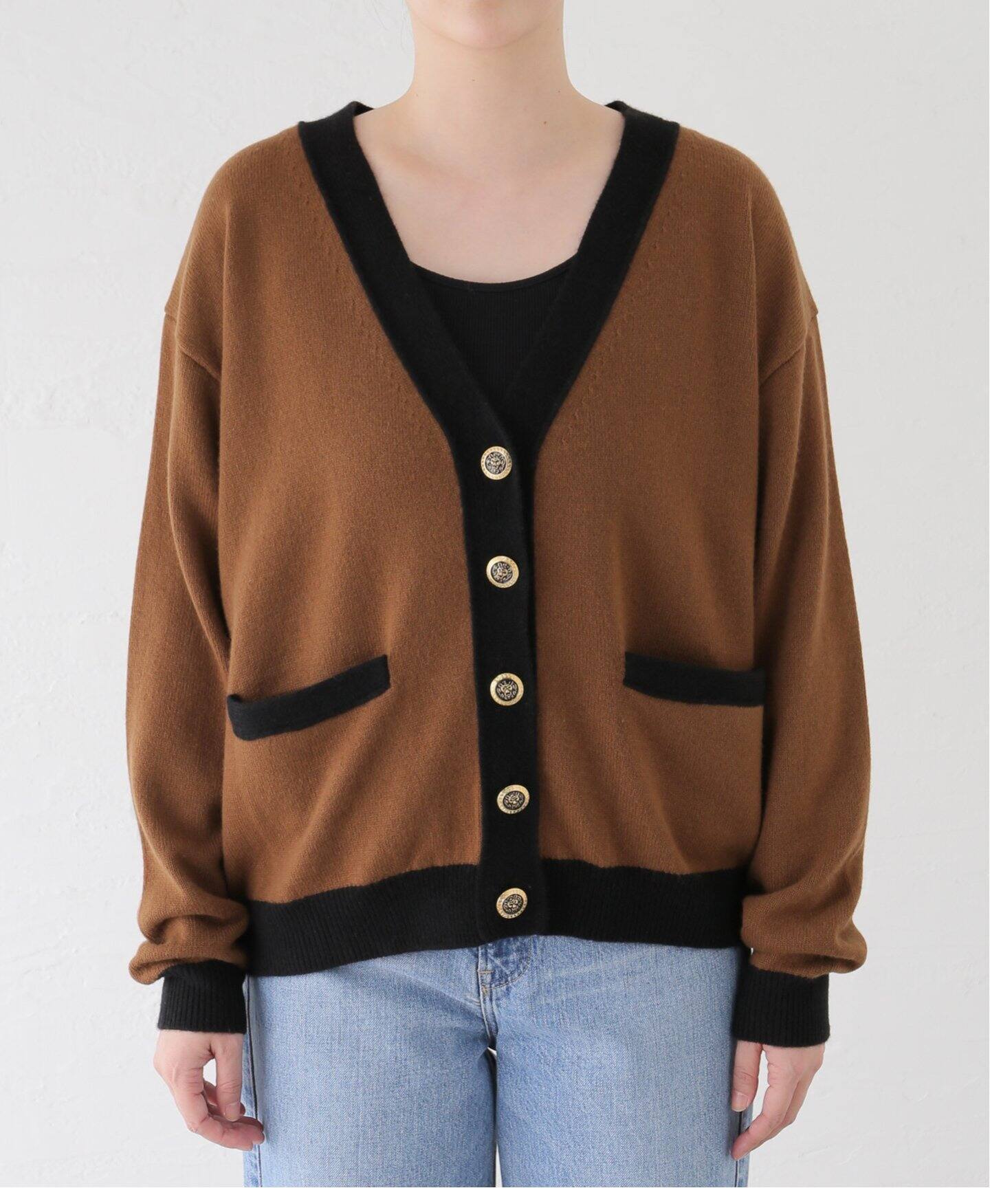 BICOLOR CARDIGAN（カーディガン）｜L